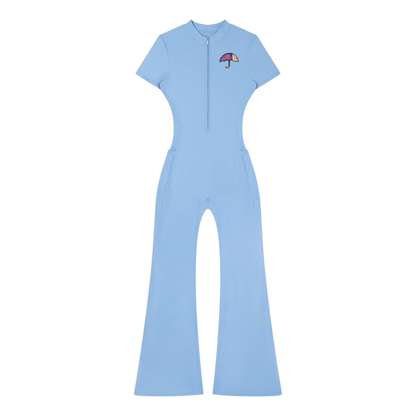Women’s Tight Flared Leg Quarter-Zip Jumpsuit-mockups-3.png