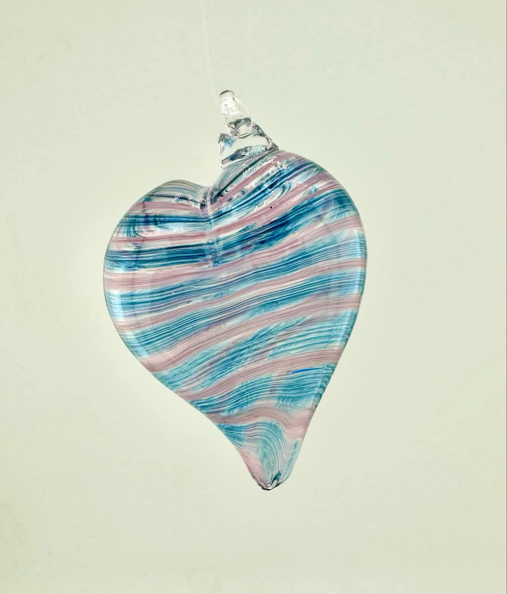 Tylan Twist Heartfelt Ornament - Steel Blue/Pink