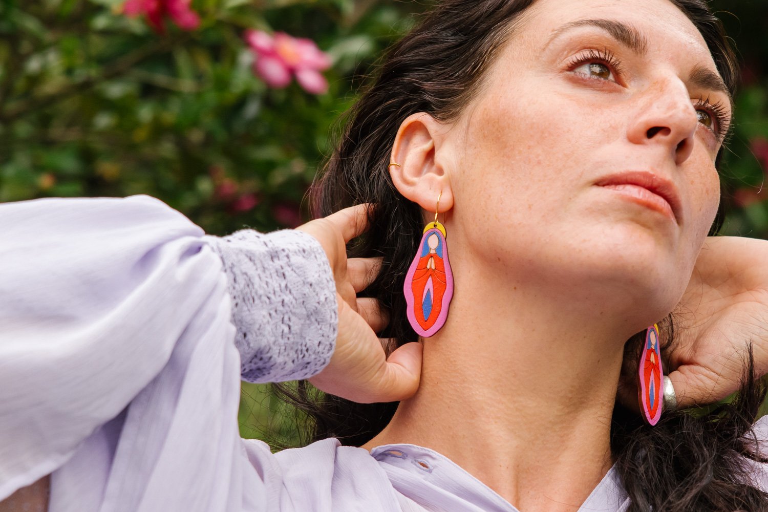 Holy Vulva Earrings - Rose Rebellion