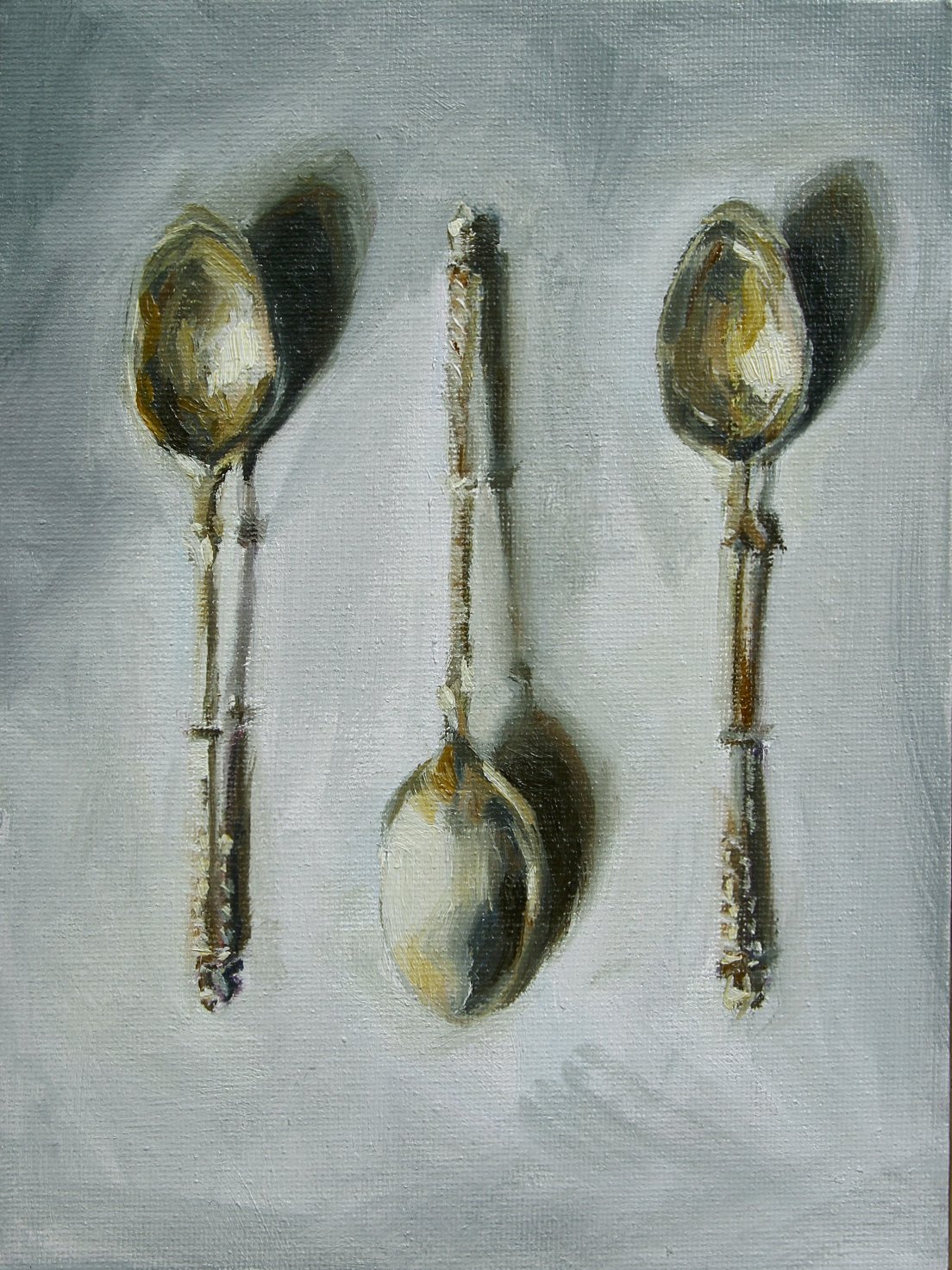 Trois Cuillères a Café | 18cm x 23cm | Oil on canvas panel | Framed in oak 