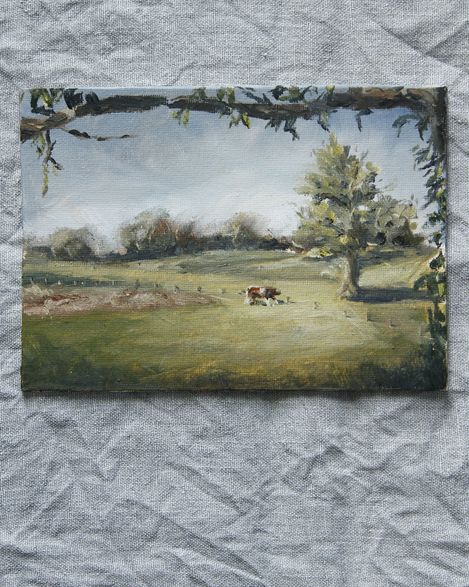 Under the Boughs, Over the Fields, Oil on Canvas Panel - available framed at Foray Design Store