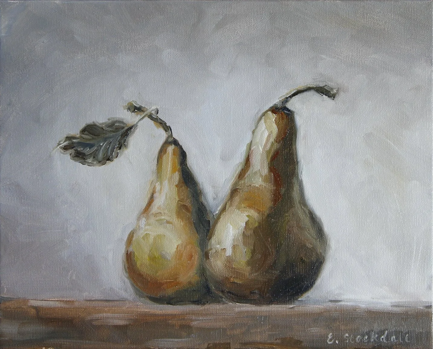 Pear Duet, 23cm x 28cm, Oil on Linen - available at The Toowoomba Gallery