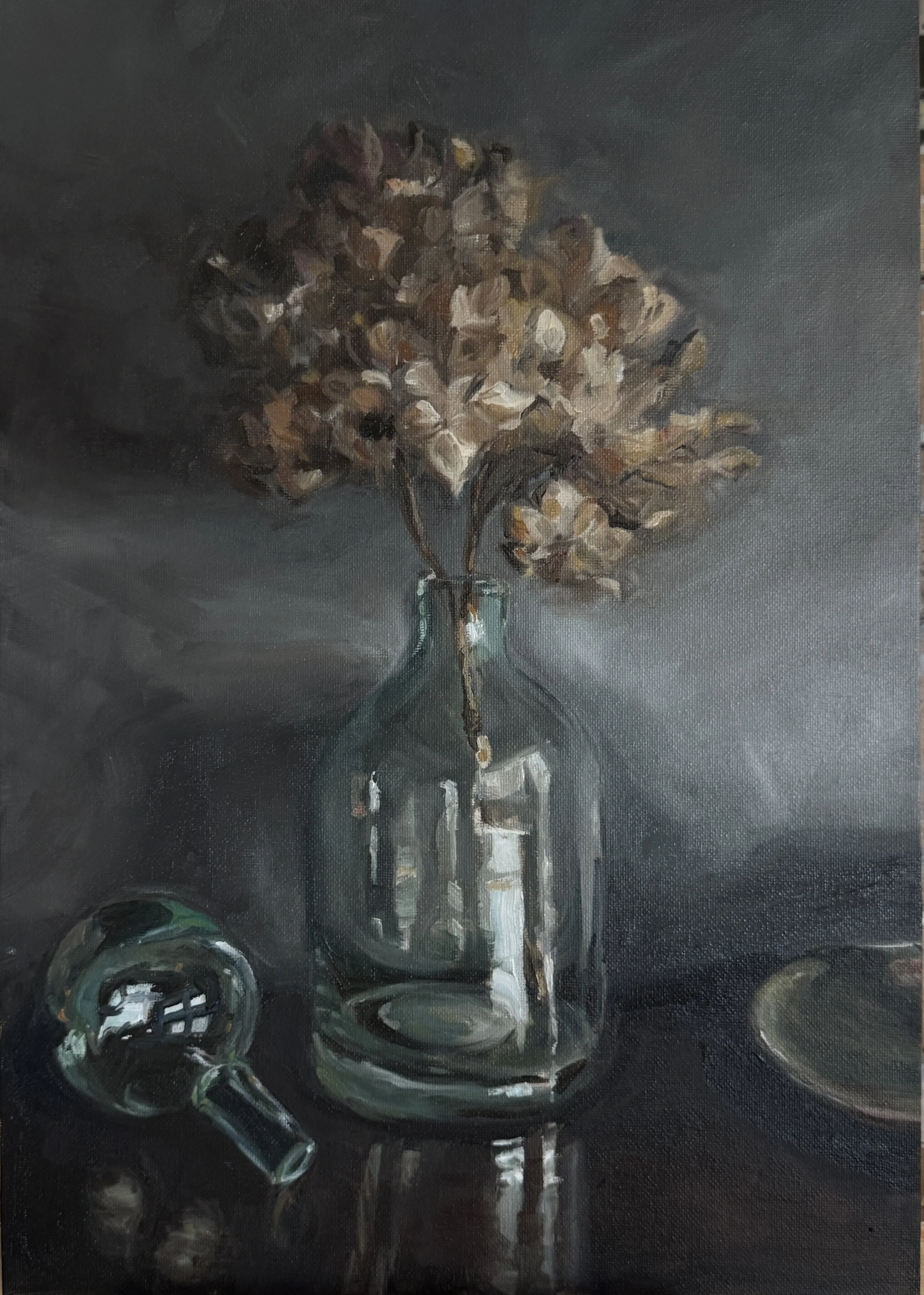 In the soft light, 29.5cm x 42cm, Oil on Canvas Panel, Natural Oak Floating Frame - Coming soon Sydney Affordable Art Fair