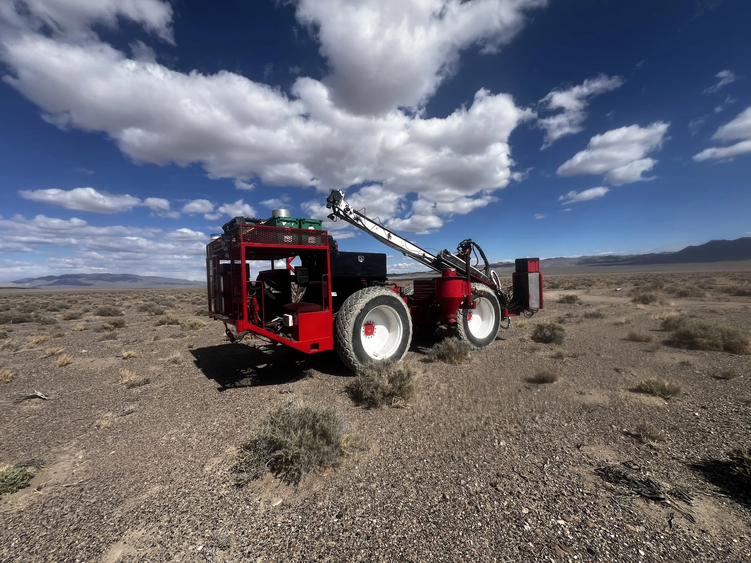 Rc buggy drill rig in lida nevada drilling for lithium clays