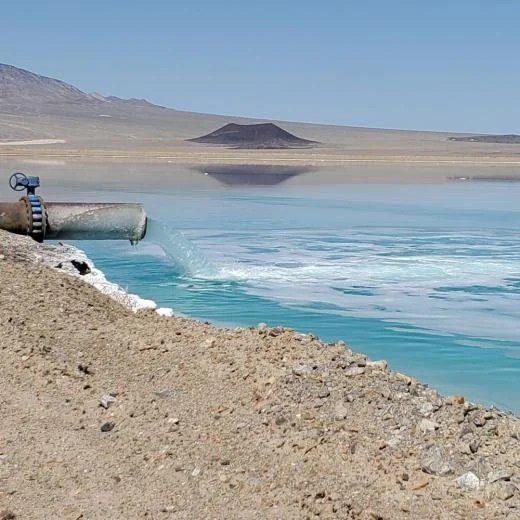 Picture of a Brine pond at silver peak mine
