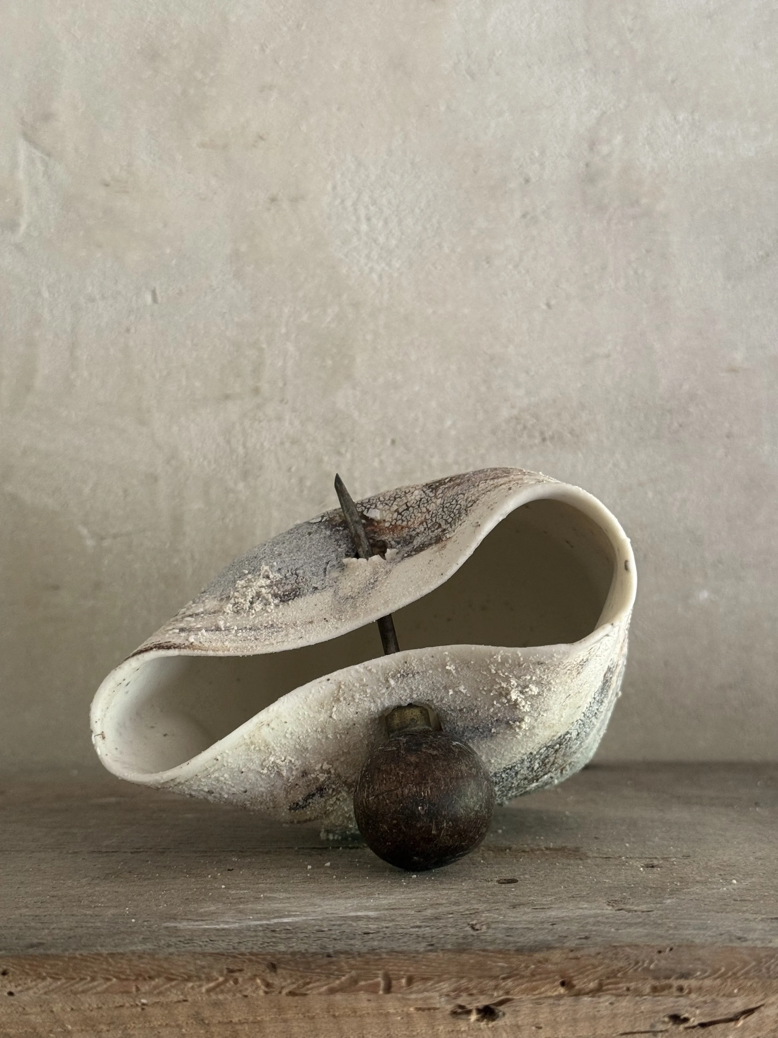 Porcelain Vase with wooden pin