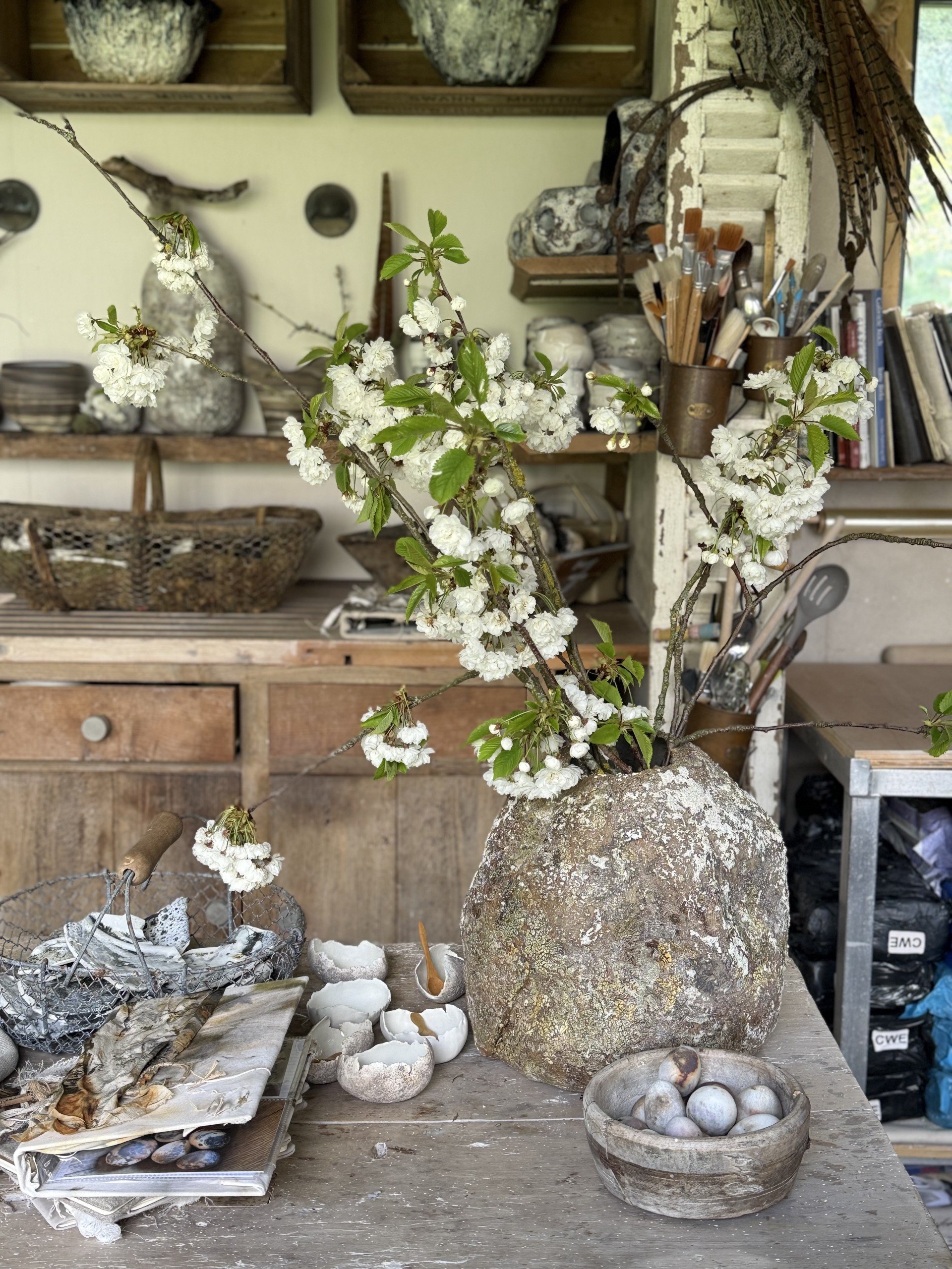 Timeworn Coastal Path Stone Vessel
