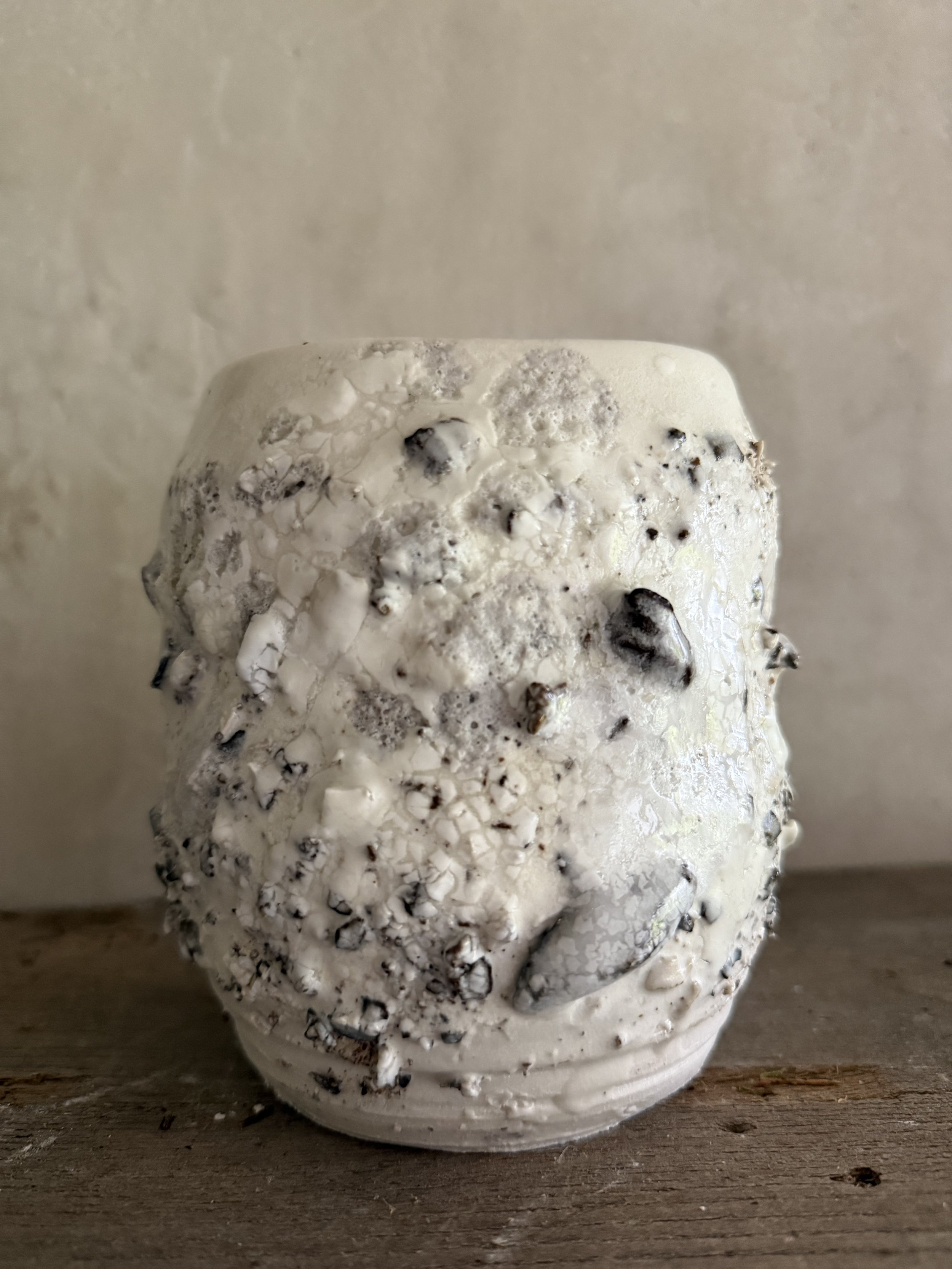 White Textured Vase No 3