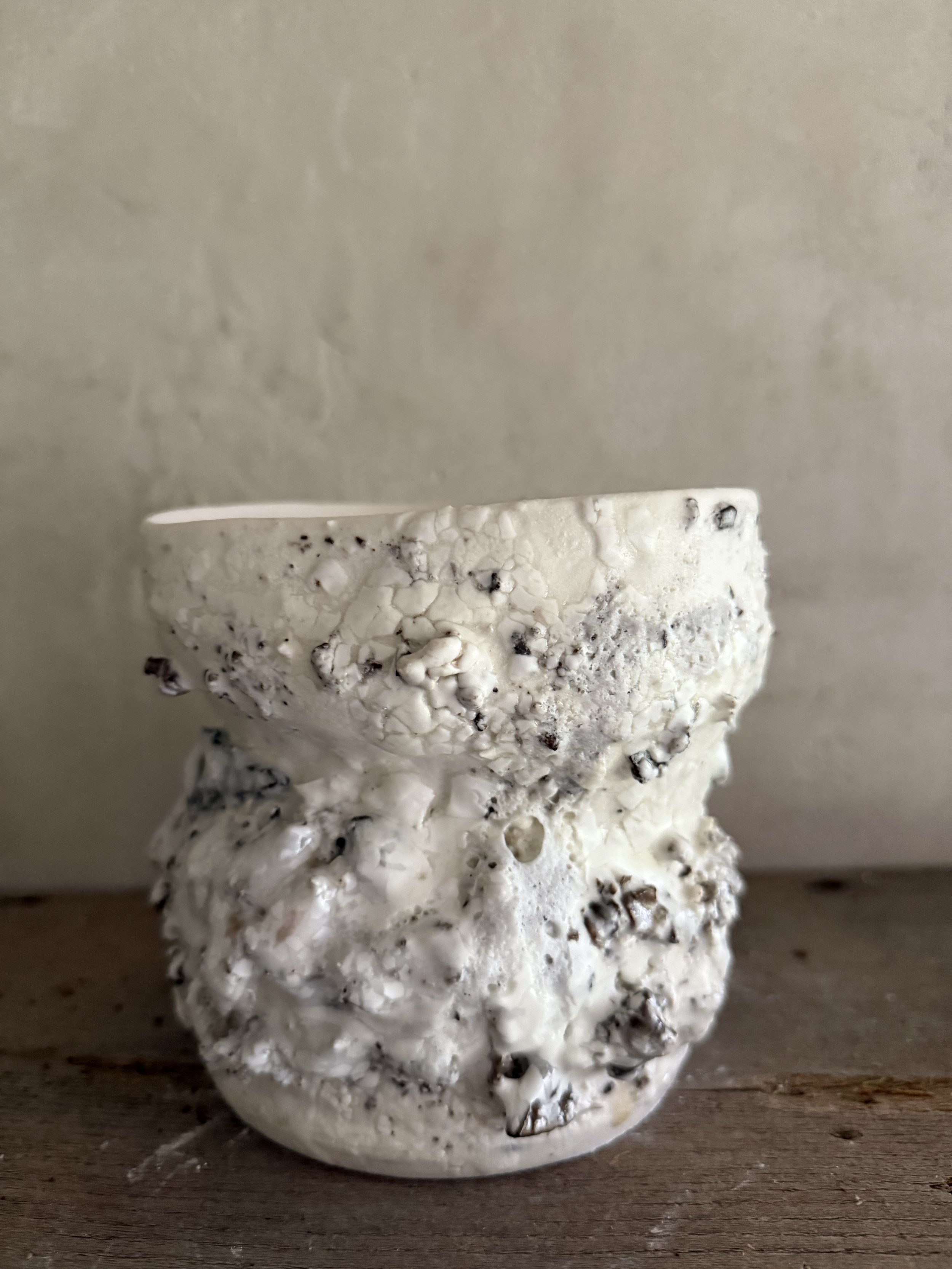 White Textured Vase No 2