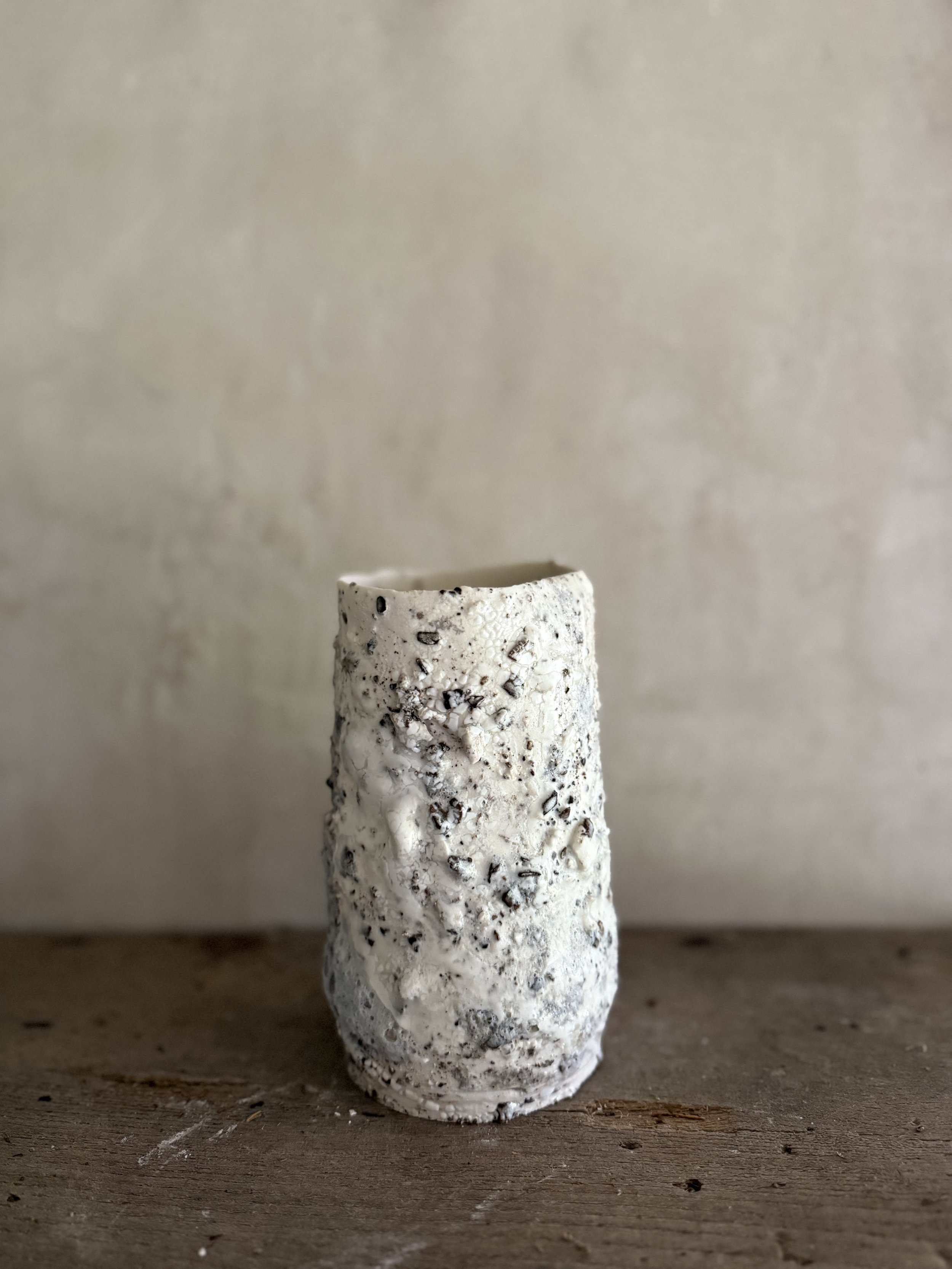 White Textured Vase No1