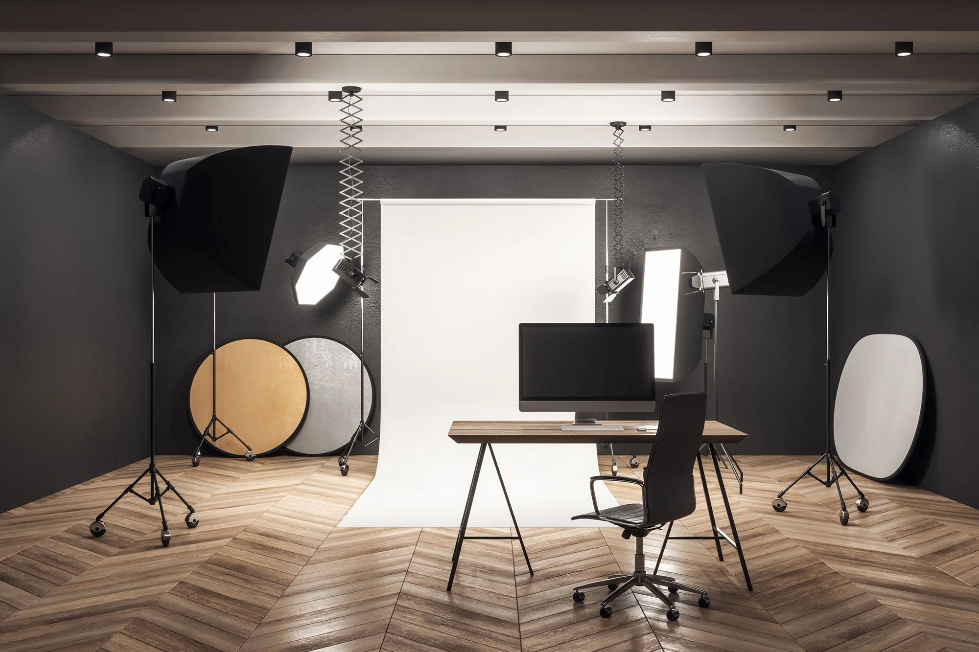 Shot By Andrew photography studio in Wimbledon, London — the studio space used for professional LinkedIn headshot sessions