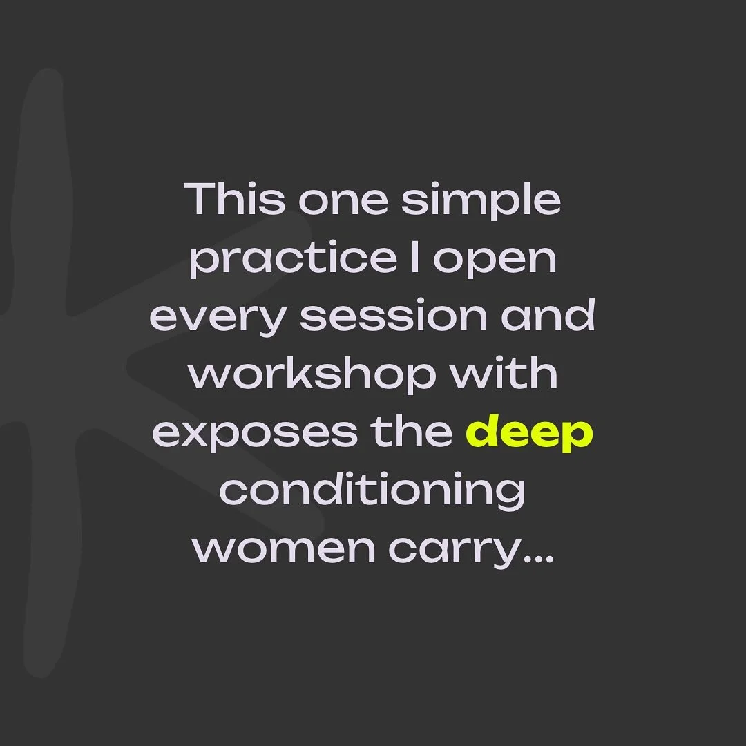 It sounds so simple and yet it&rsquo;s so profound.

When I ask women to make a sound, the flood gates open internally. All the stories as to why they keep themselves small, why they can&rsquo;t say no, why they can&rsquo;t set a boundary. 

What if 