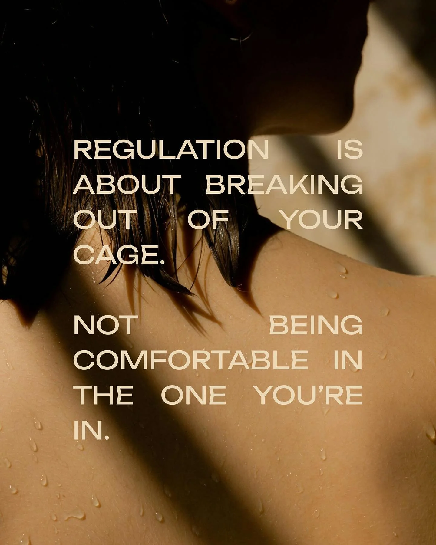 Nervous system regulation isn&rsquo;t about staying calm. It&rsquo;s about breaking the cage that keeps you small.

In love, in sex, in your career, your body knows when you&rsquo;re playing small, when you&rsquo;re settling, when you&rsquo;re holdin