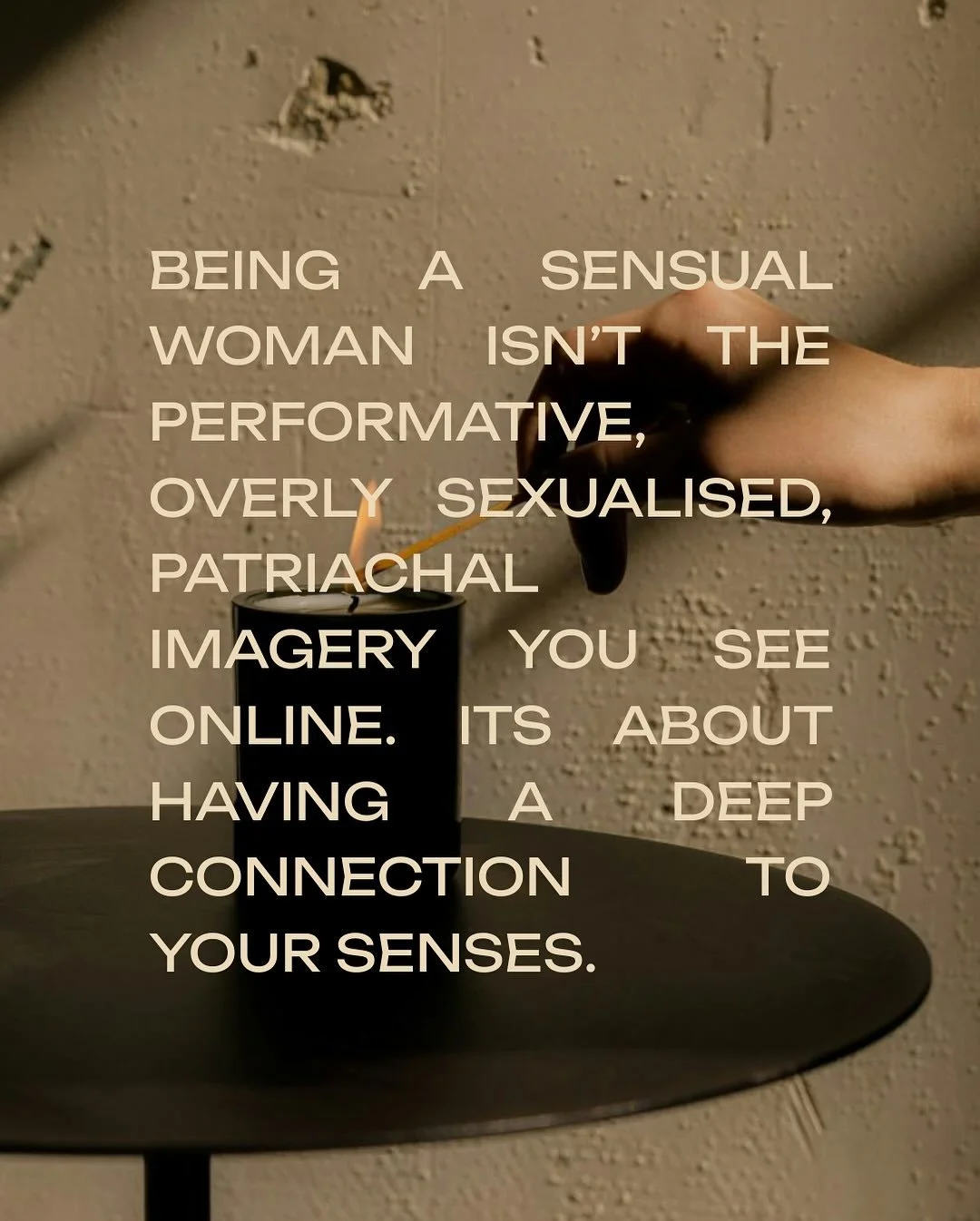 Sensuality isn&rsquo;t something you put on.
It&rsquo;s something you return to.

It&rsquo;s in the way you breathe, touch, taste, and move through your day. The subtle rituals that bring you back into your body.

When you treat sensuality as ritual,