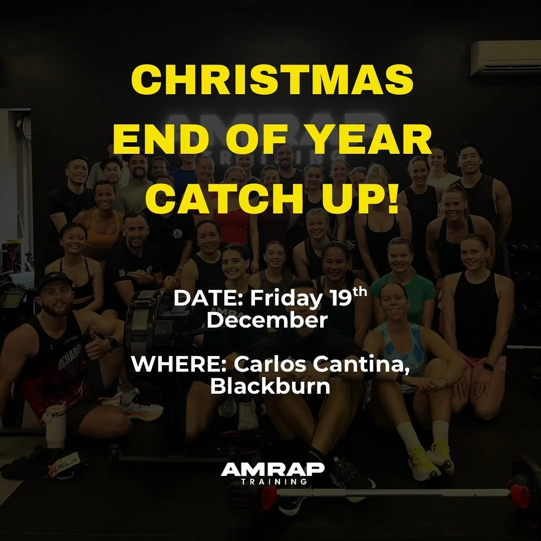 It&rsquo;s time to celebrate the year it&rsquo;s been at AMRAP Training Studio 🎉

Join us for Christmas drinks, food, laughs and good vibes as we wrap up an incredible year together!

📅 Friday 19th December
⏰ From 7pm onwards
📍 Carlos Cantina, Bla