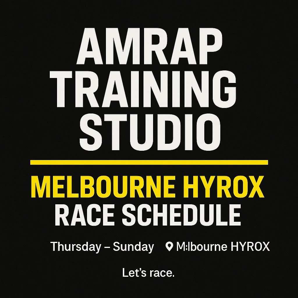 MELBOURNE HYROX 🤝 AMRAP CREW

From Thursday through to Sunday, our AMRAP athletes are hitting the start line and putting all the work on display.
Every early morning, every hard session, every tough block &mdash; it all leads here.

Good luck to eve