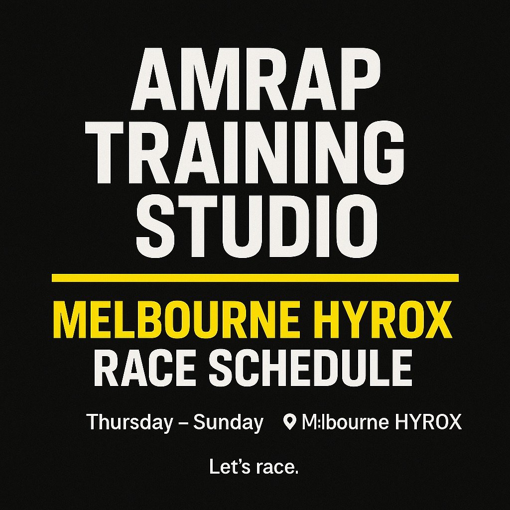 MELBOURNE HYROX 🤝 AMRAP CREW

From Thursday through to Sunday, our AMRAP athletes are hitting the start line and putting all the work on display.
Every early morning, every hard session, every tough block &mdash; it all leads here.

Good luck to eve