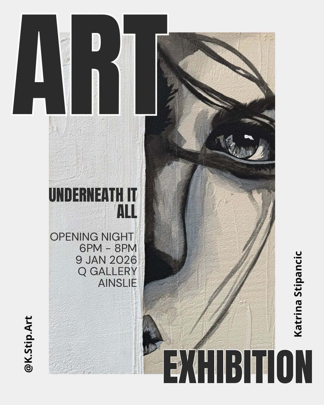 Although our 2025 exhibitions have come to an end at Q Gallery, we are looking forward to starting off the year of 2026 with the talented Katrina Stipancic @k.stip.art 🖼️

Save the date for our first exhibition of the year! &ldquo;Underneath It All&