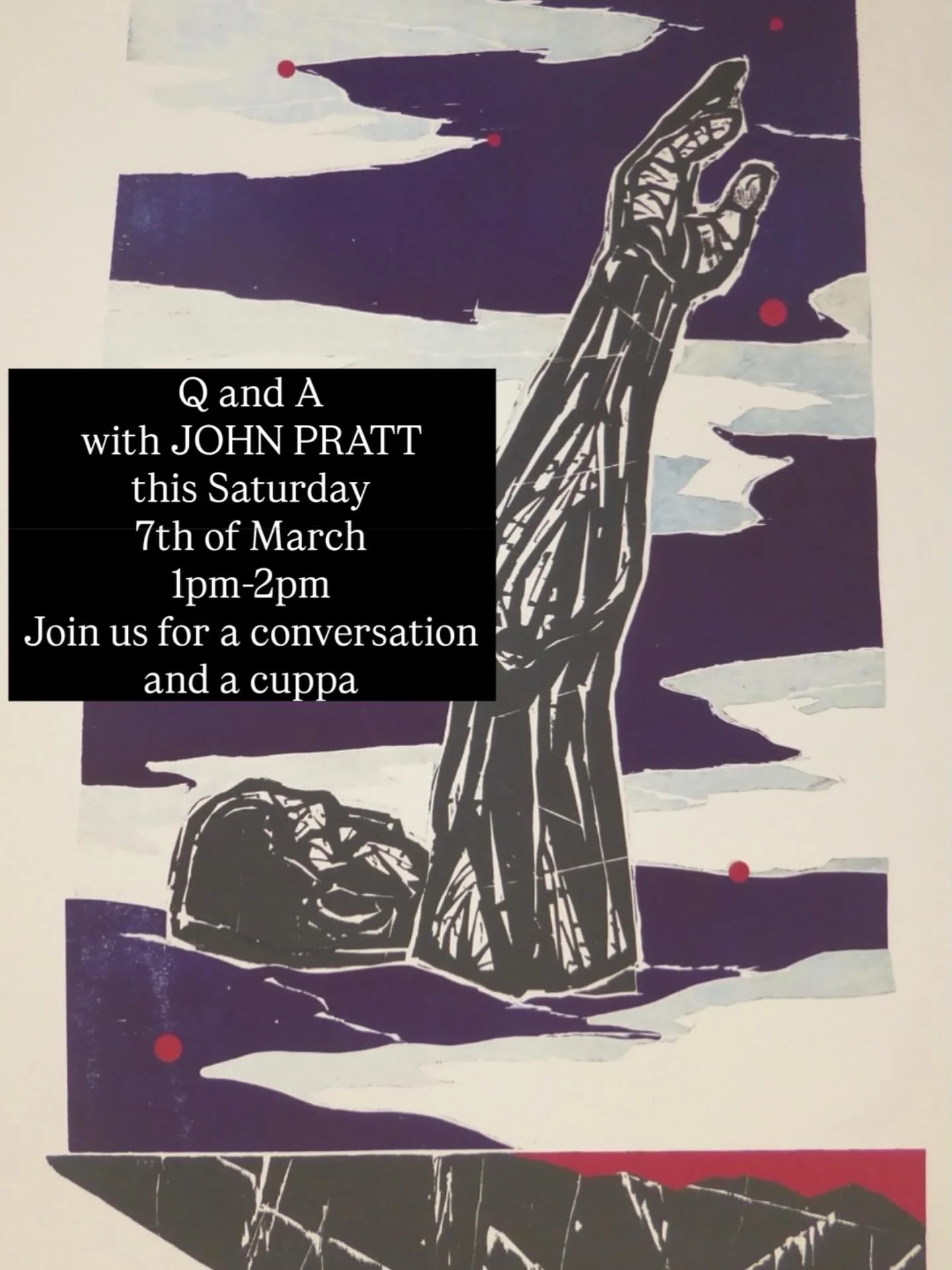 When I asked John Pratt if he&rsquo;d be interested in giving an artist talk, he replied, &ldquo;I&rsquo;d prefer a conversation, if that&rsquo;s ok?&rdquo; &mdash; in typical John Pratt style: humble as always.

Join us for a conversation with John 