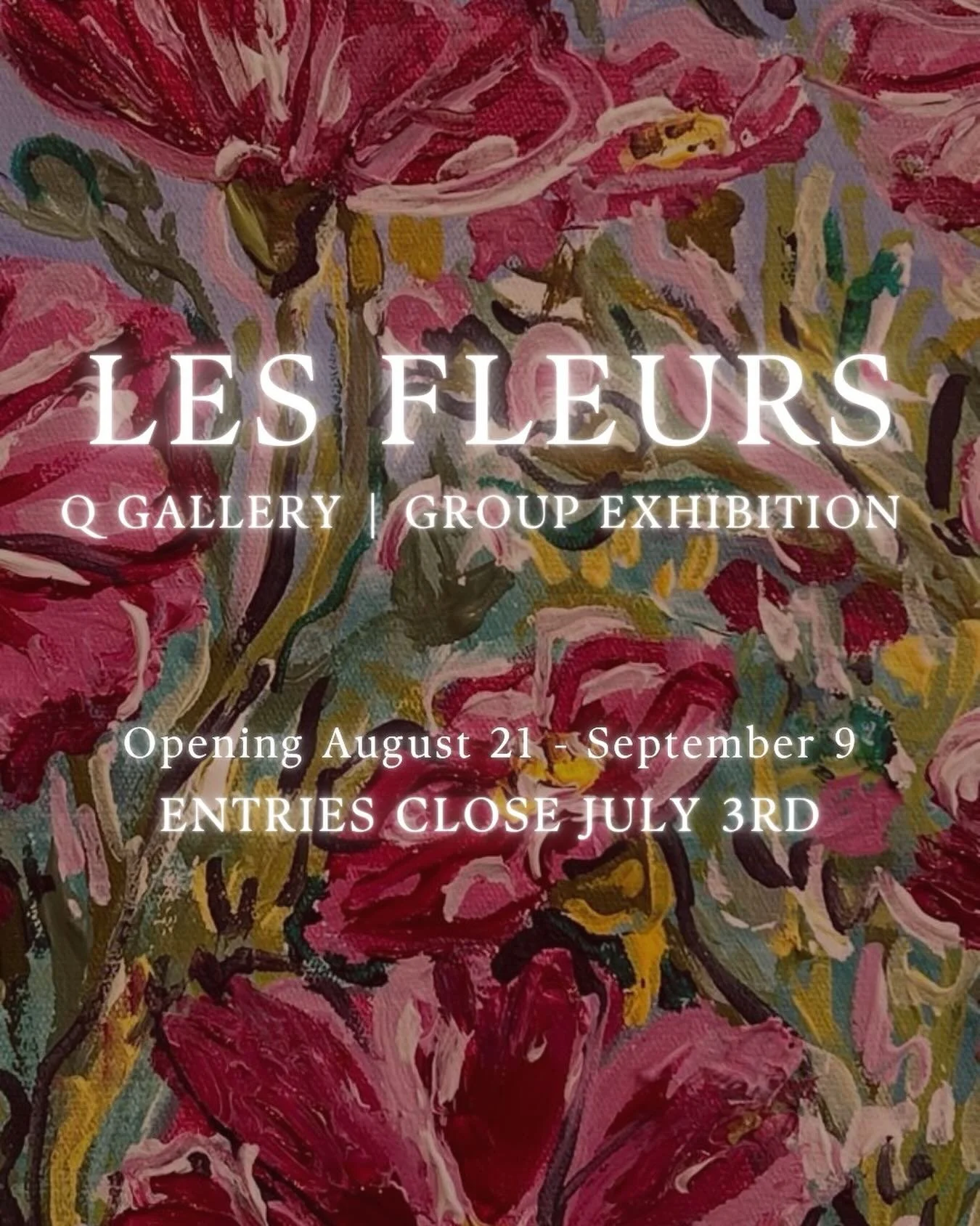 Usher in the springtime with a group exhibition at Q Gallery 🌸

On show from Friday 21 August until Wednesday 9 September, this exhibition celebrates the bright and beautiful, the subtle and soft &mdash; inspired by flowers in all their forms.

Arti