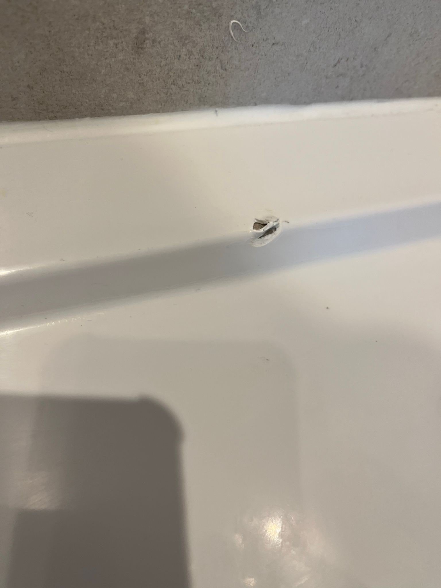 Shower tray damage before