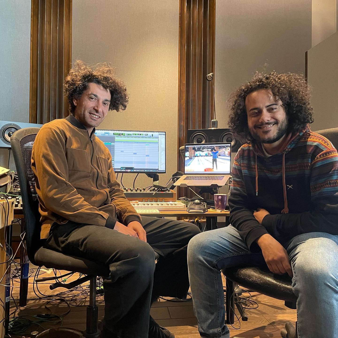 Finally wrapping up the last tweaks to the music of my first feature Documentary titled DONGA with the incredible @khyamallami , and after more than 3 years of editing in collaboration @therealdj_khalid who helped me navigate this beast of a film and