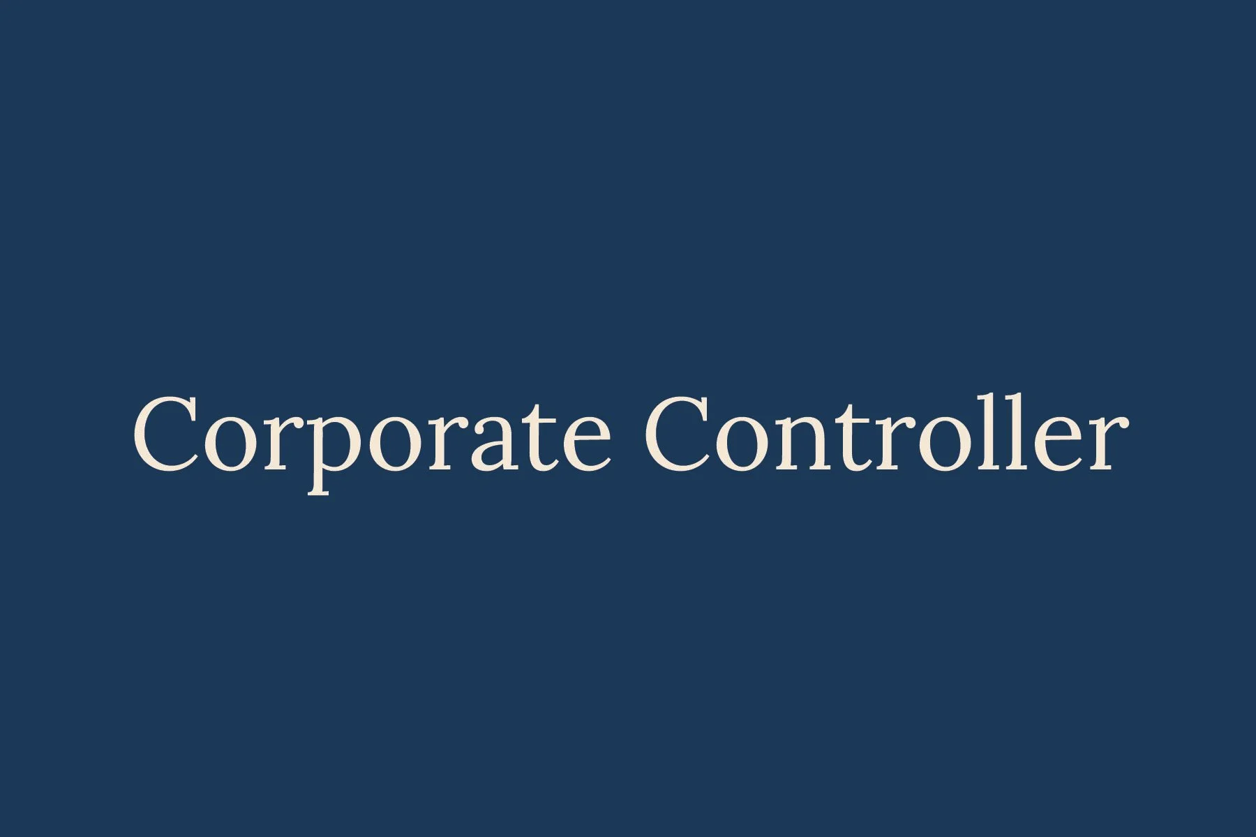 Corporate Controller
