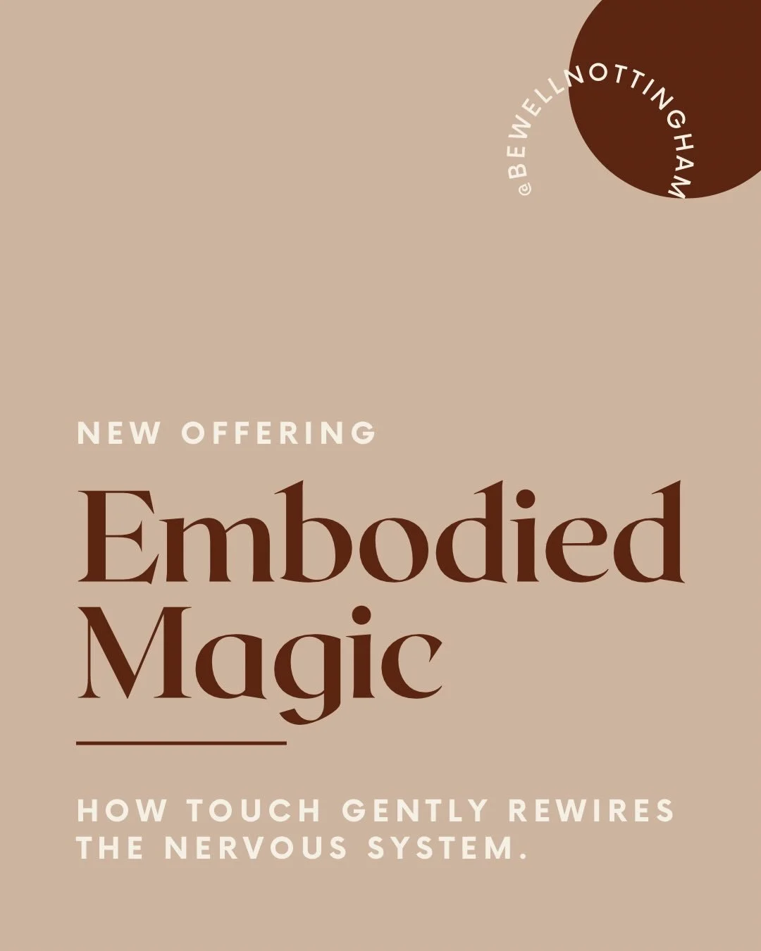 New year -  new offering! ✨

Embodied Magic, where slow, intentional touch activates C-tactile nerve fibers, which help the body shift from stress to safety. Research shows this kind of nurturing touch can lower cortisol, increase oxytocin, slow the 