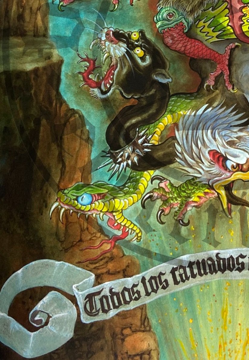 print_art_poster_todos_tatuadores_iran_infierno_javi_castaño_barcelona_electric_tattoo