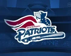 Somerset Patriots logo displayed at a New Jersey baseball stadium event catered by The Black Rose Bar luxury mobile bar service.