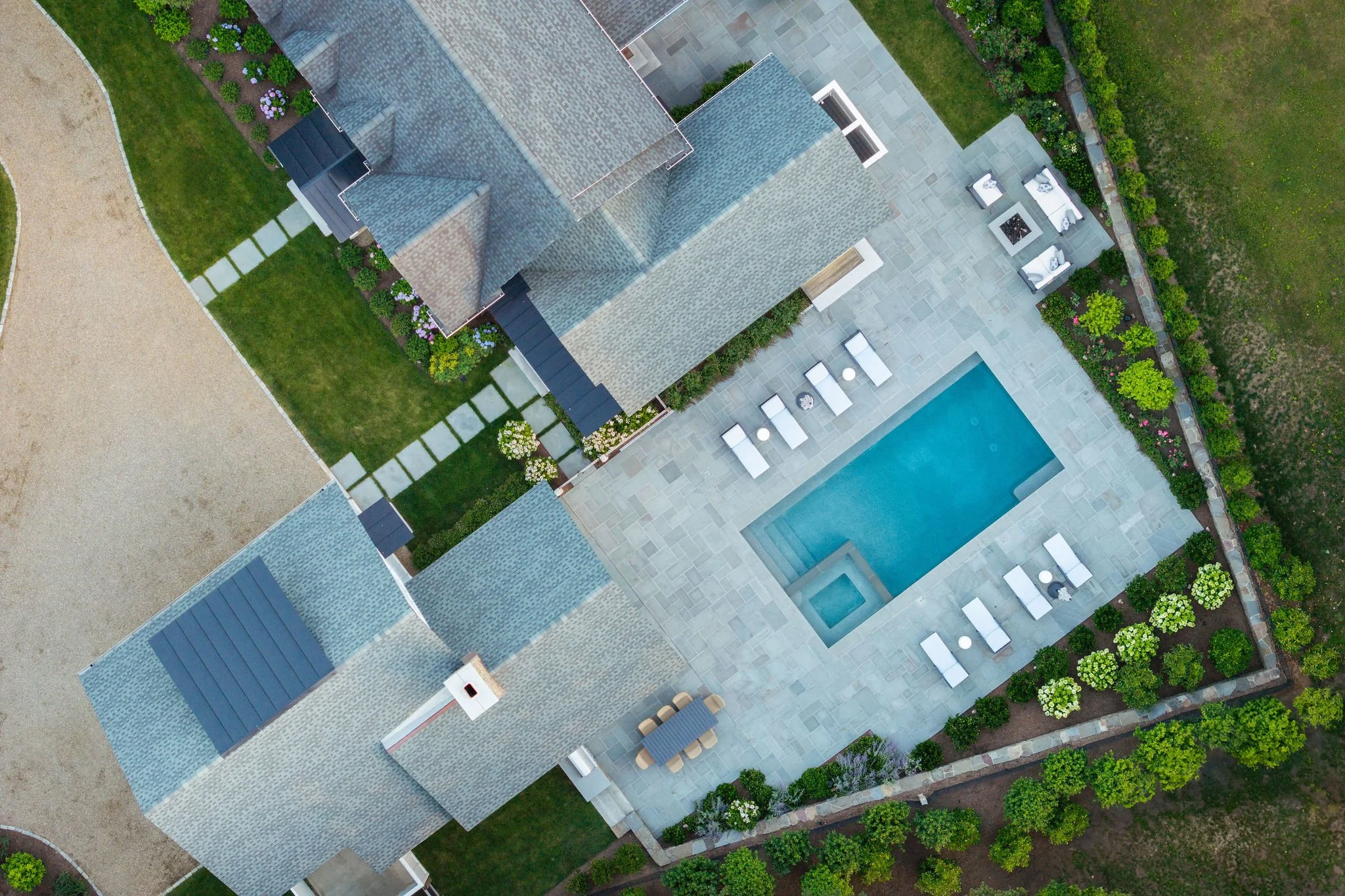 Edgartown MV Pool & Garden Landscaping and Masonry by Landscope Inc