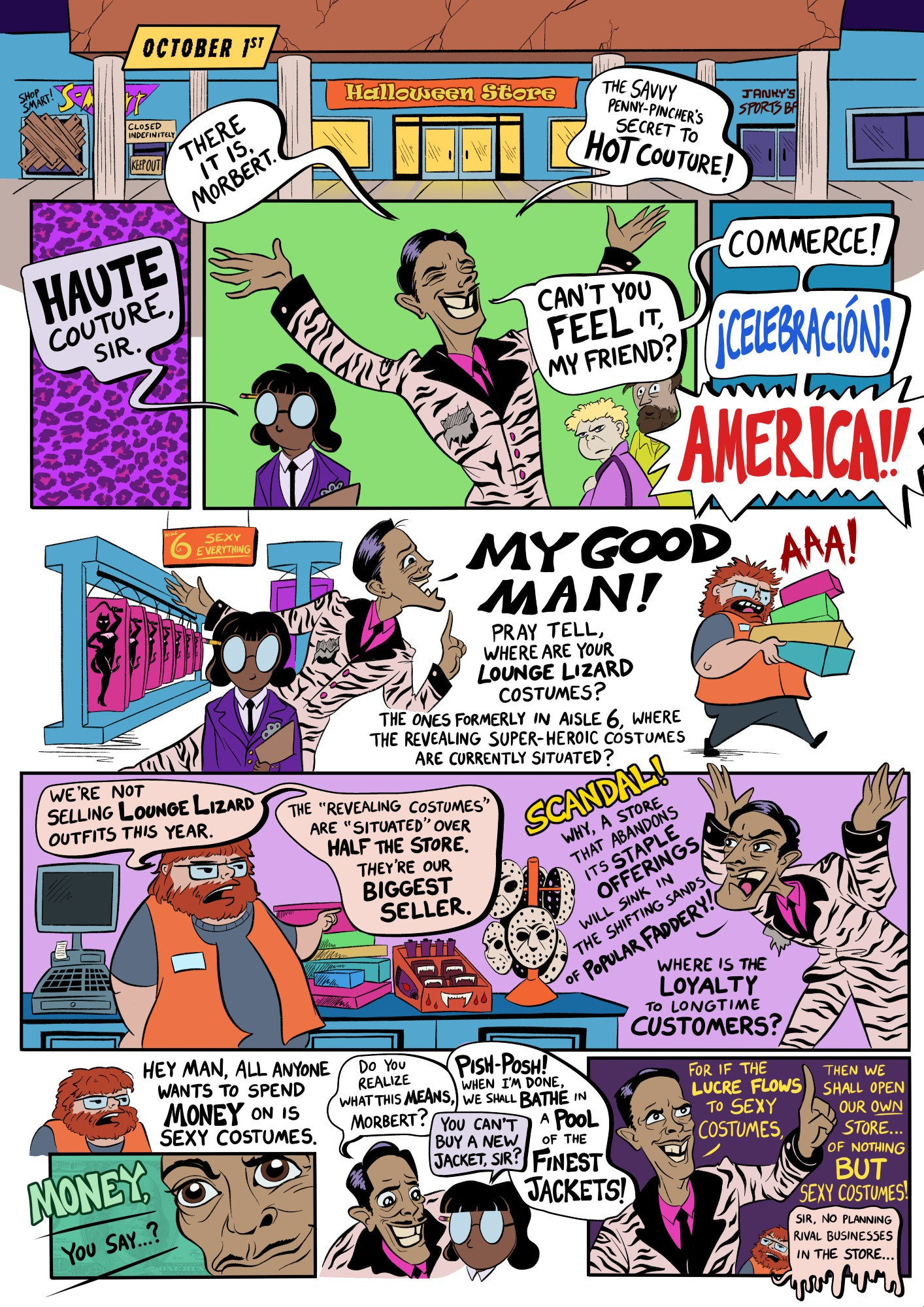 Script by Aaron Segman, pencils by Stranded, inks by me, colors and lettering by Tripp Gustin.