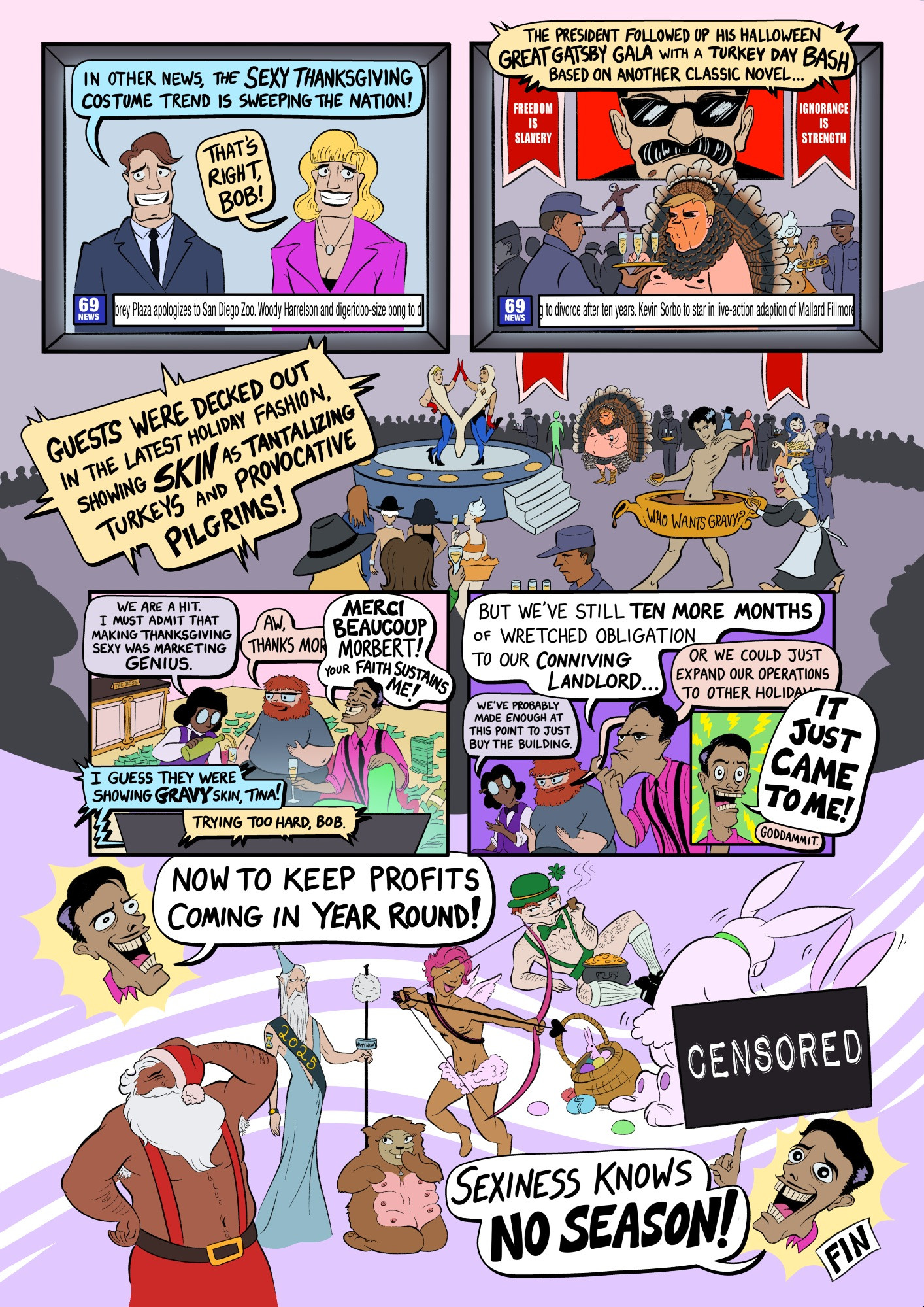 Script by Aaron Segman, pencils by Stranded, inks by me, colors and lettering by Tripp Gustin.