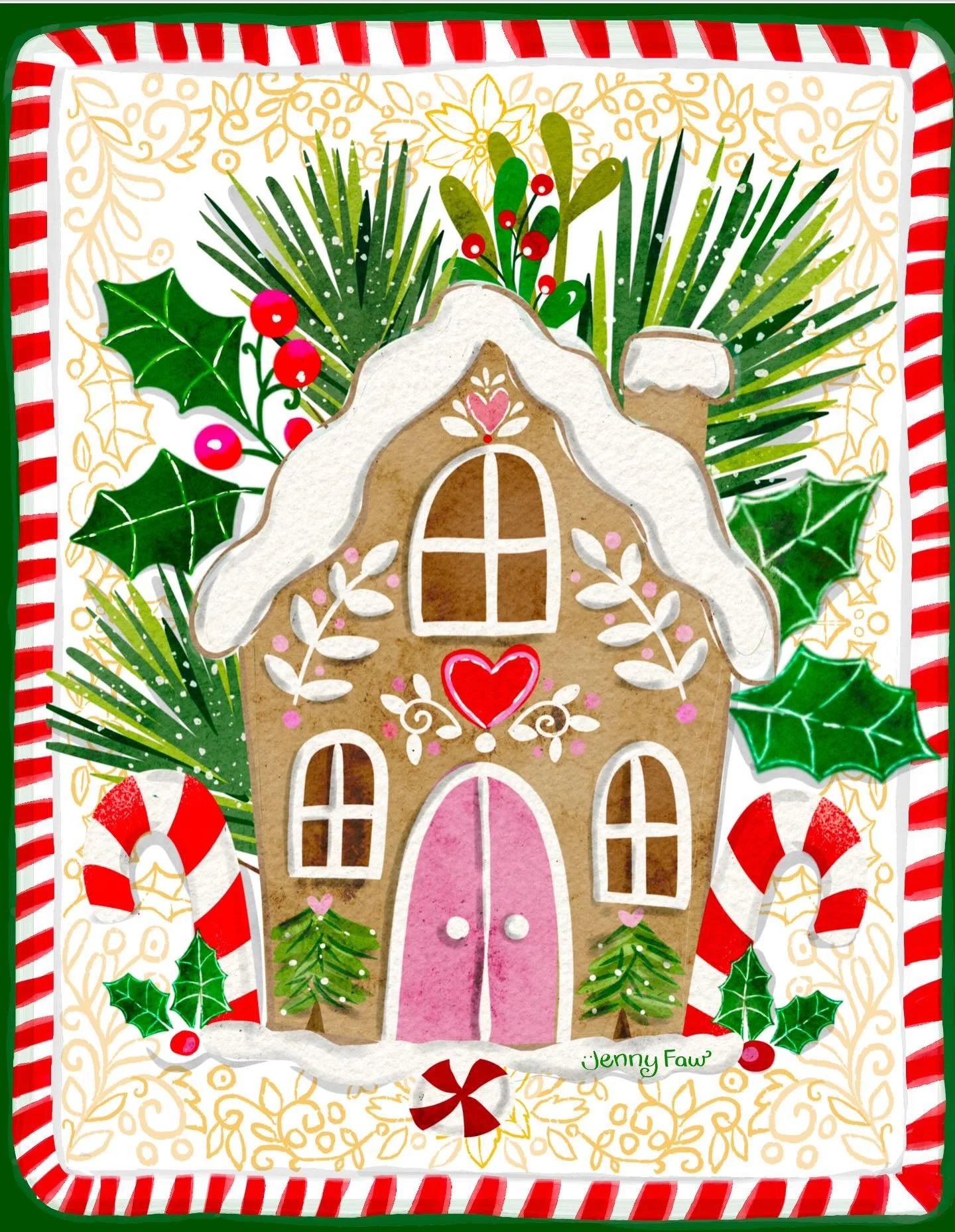 Christmas in October! I love Christmas artwork, but I hate that it’s already in the stores! #christmasart #licensedtocreate✂️ #watercolorpainting