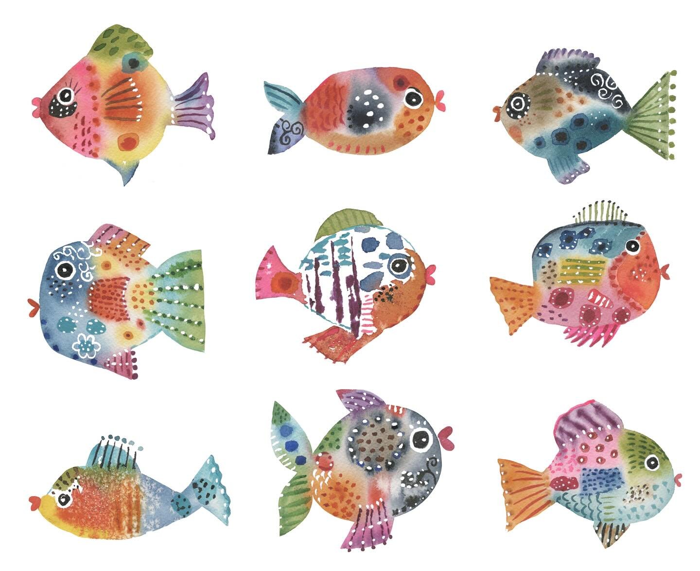 We painted these funny bubble fish in my watercolor class to practice water control and value. This was a fun one! What products should I make with this art?
#watercolorartist #licensedtocreate✂️ #funnyfishart