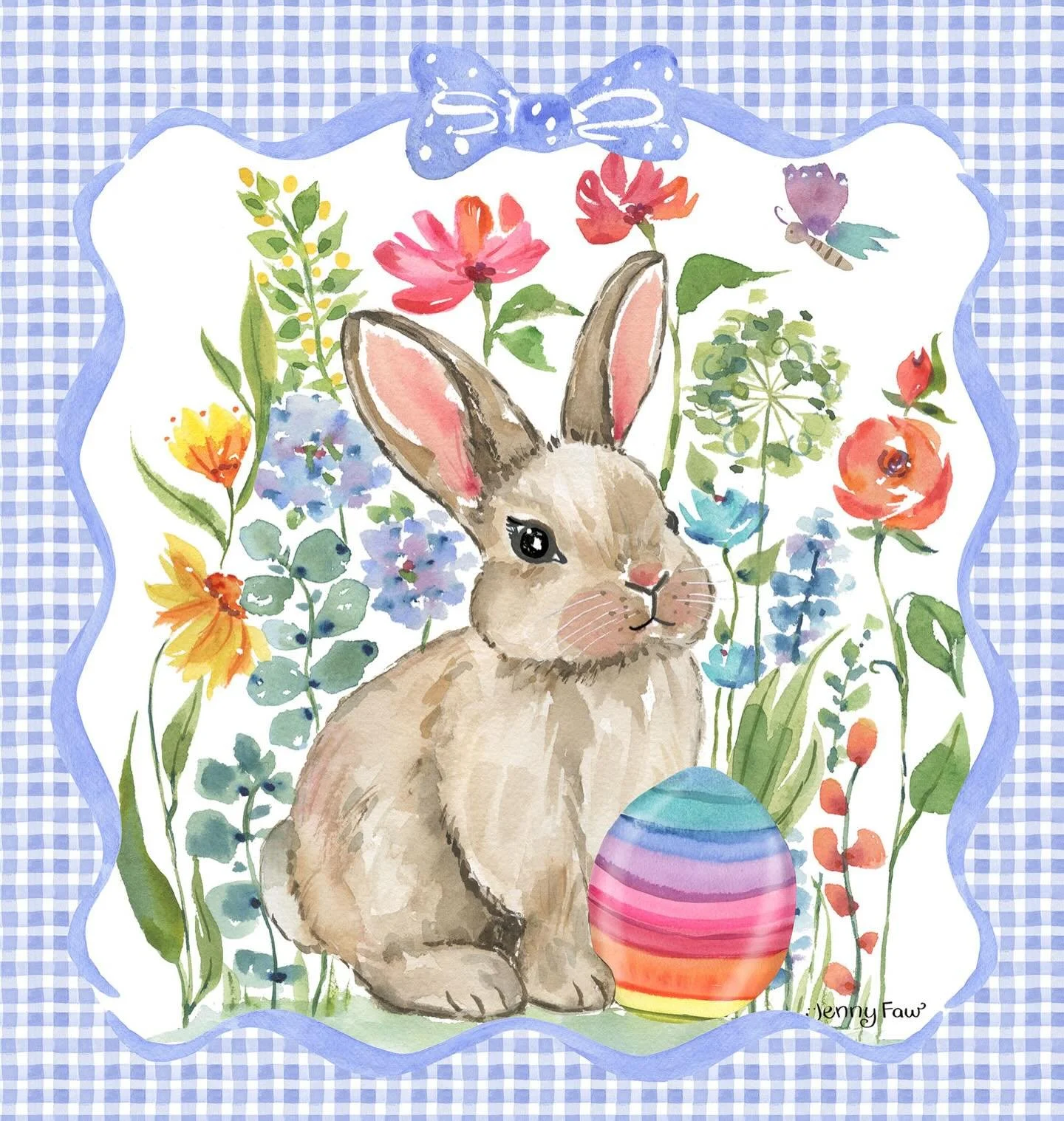Happy Easter Bunny!  #easter2026 #watercolorbunny #licensedtocreate✂️