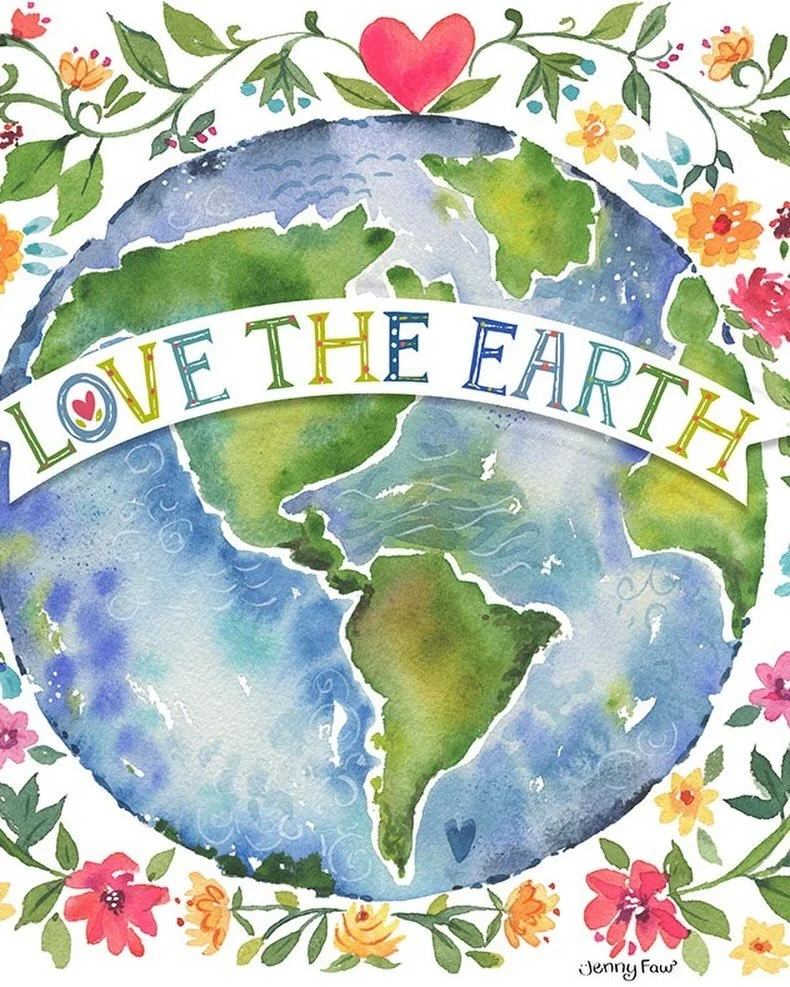 Happy Earth Day! What the world needs now is LOVE!  #earthday2026 #watercolorartist #licensedtocreate✂️