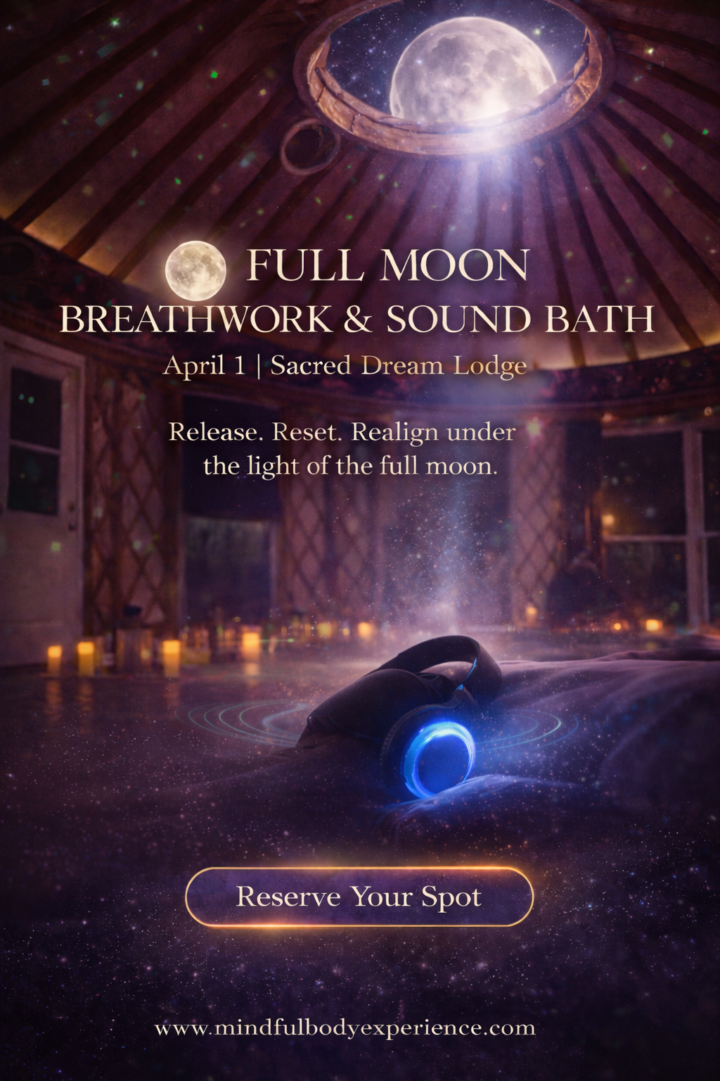 Full Moon - Breathwork and Sound Bath @Misty Ridge Retreat