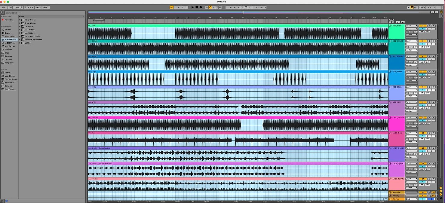 Stem Mixdown (Maximum 15 Tracks)