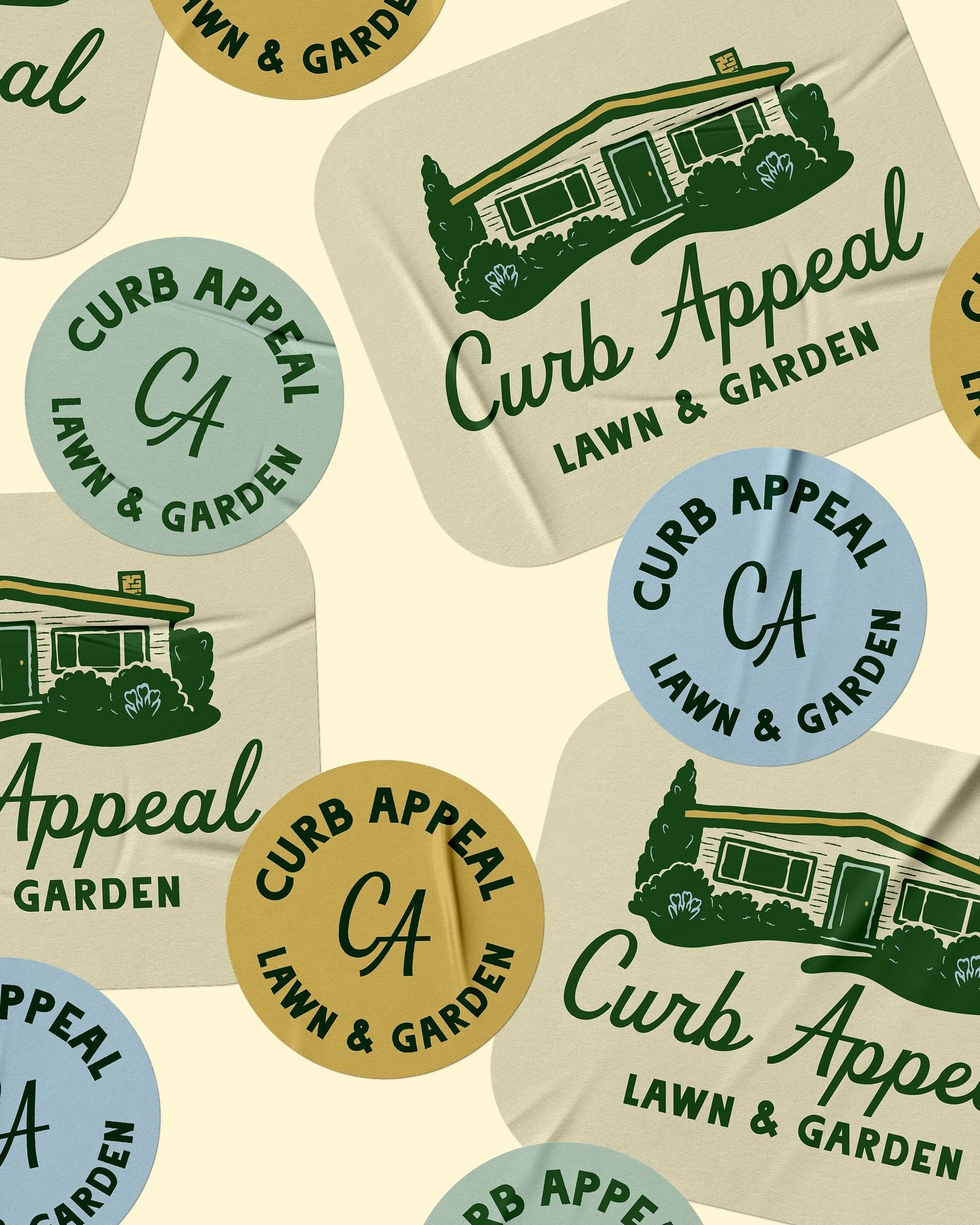 Curb Appeal Lawn &amp; Garden is looking fresh! 🌱 This branding project was such a joy to work on with a blend of midcentury charm, hand-drawn details, and a color palette inspired by the garden.

The goal? Capture the warmth and nostalgia of 1950s 