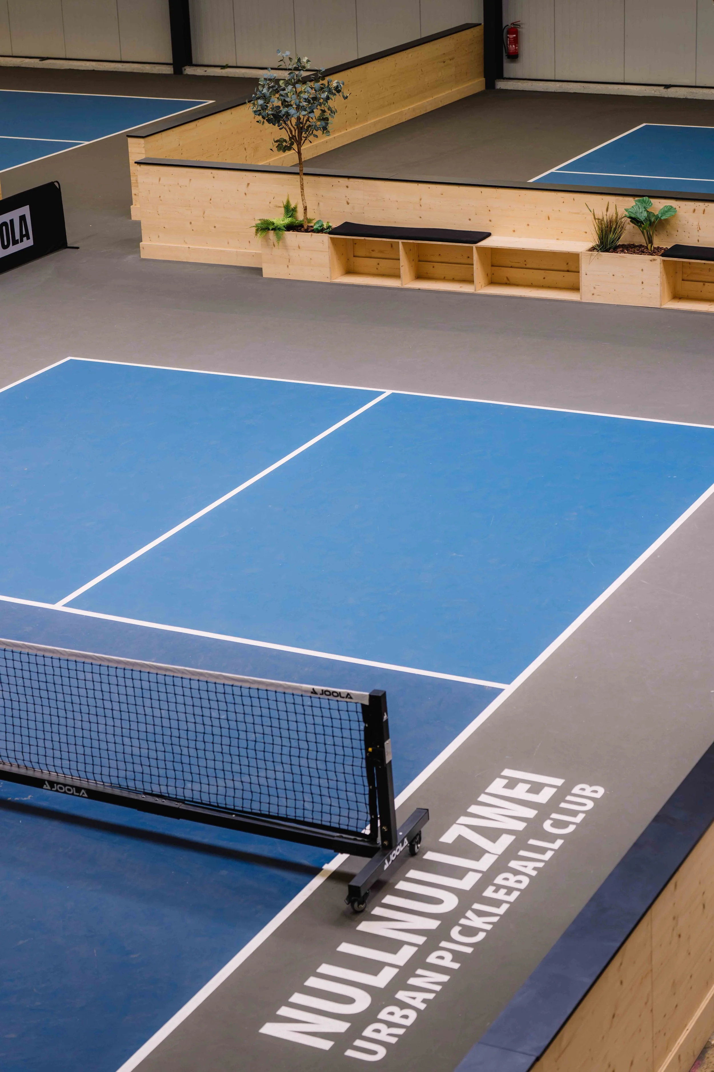 Spielfeldabgrenzungen aus Holz für Pickleball 002 Heidelberg