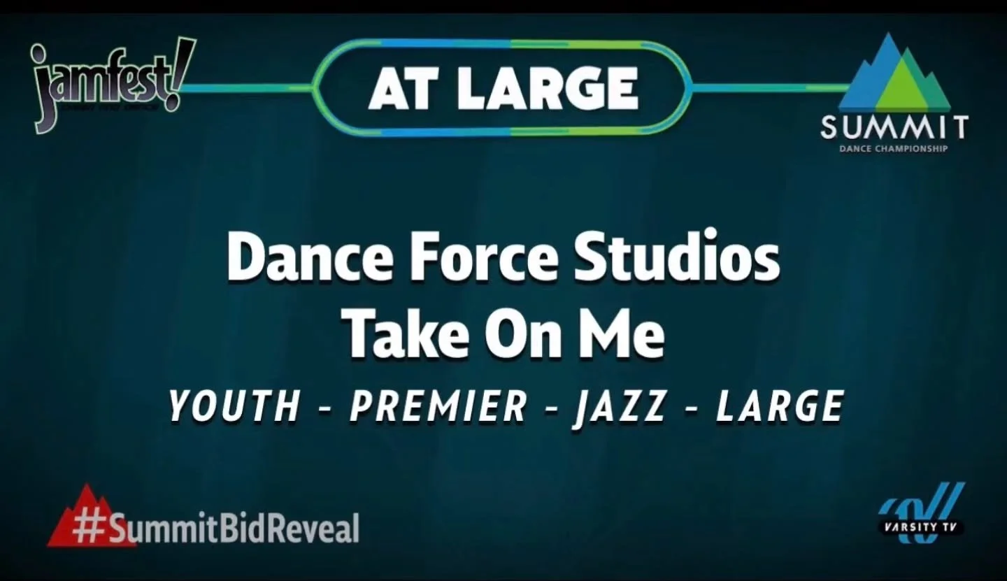 Congrats to these wonderful dancers for getting their bid to SUMMIT!!! They've worked so hard and are doing AMAZING!!! Cant wait for FL!  #danceforcestudios #huntleydance