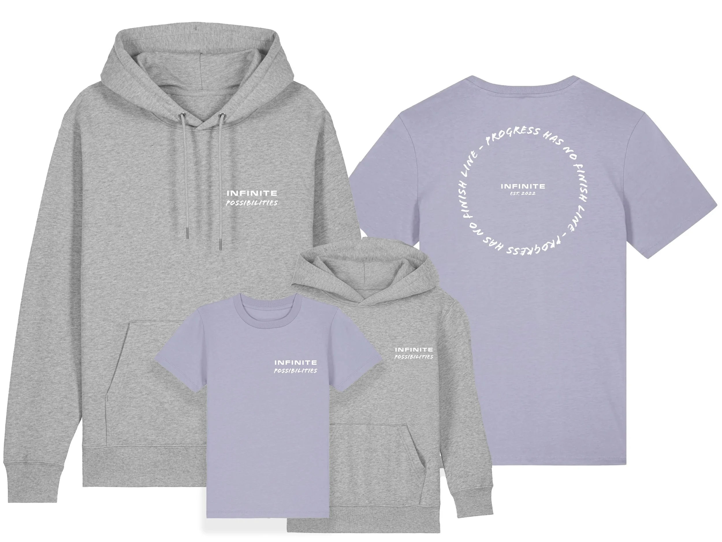 Me & Mini-me Hoodie & T-shirt Bundle 'Progress Has No Finish Line' - PRE-ORDER