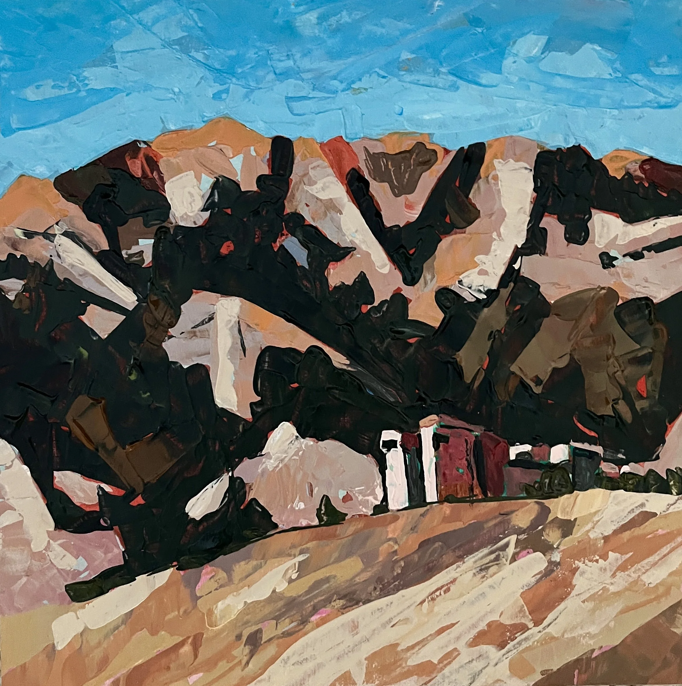 Painting of NCAR building by Lisa Seaman