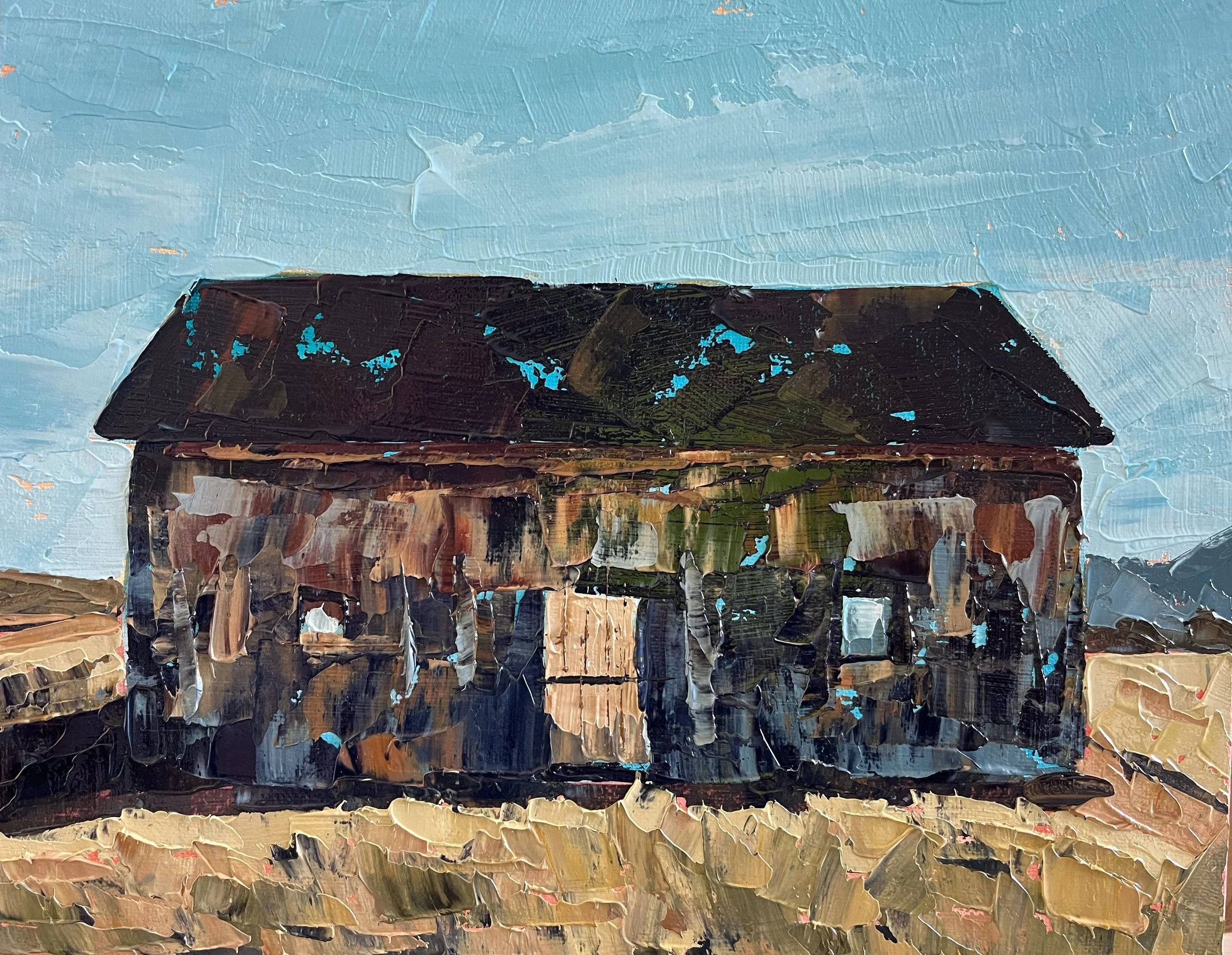 barn with blue sky