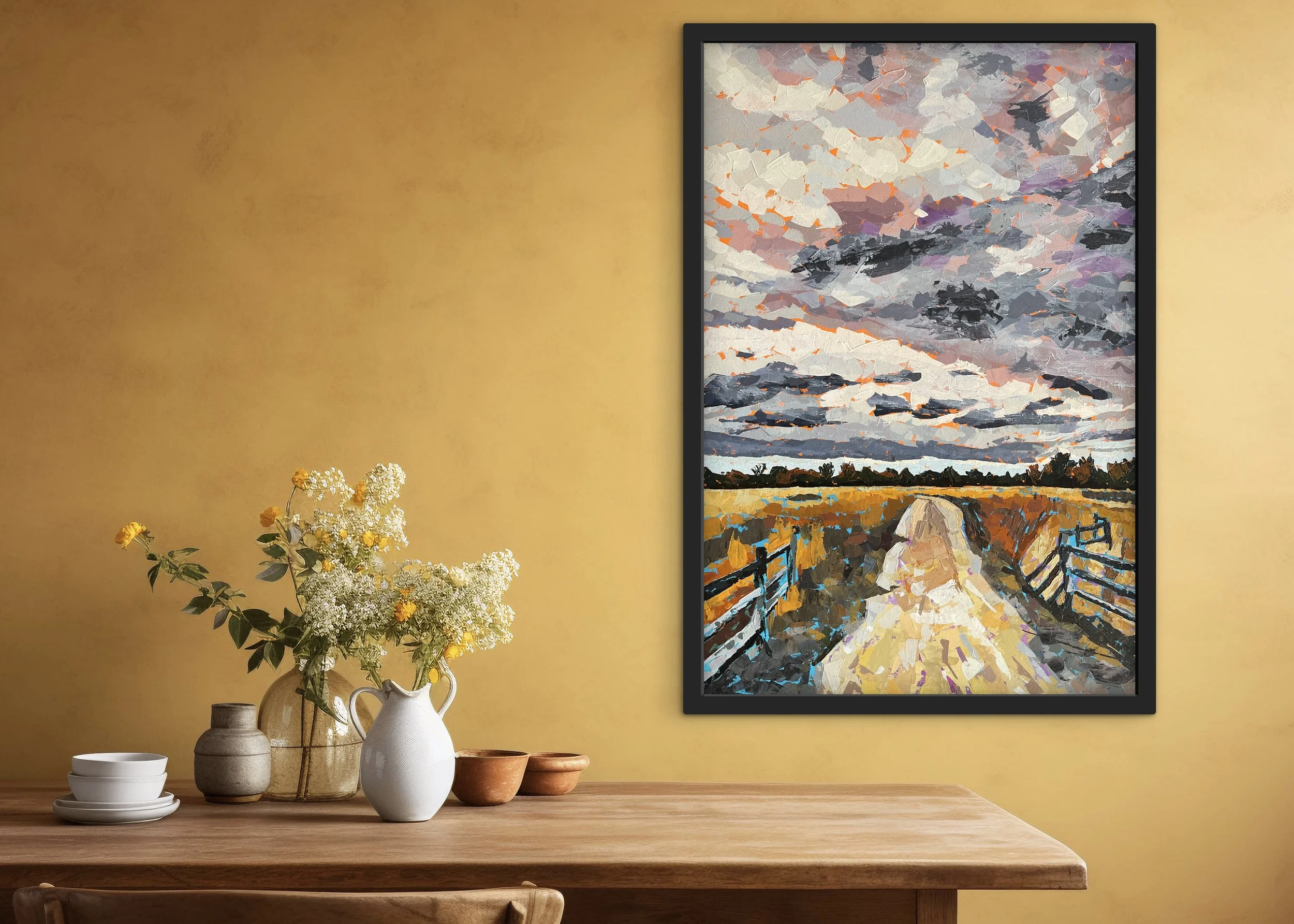 Painting hung on a wall - by Lisa Seaman