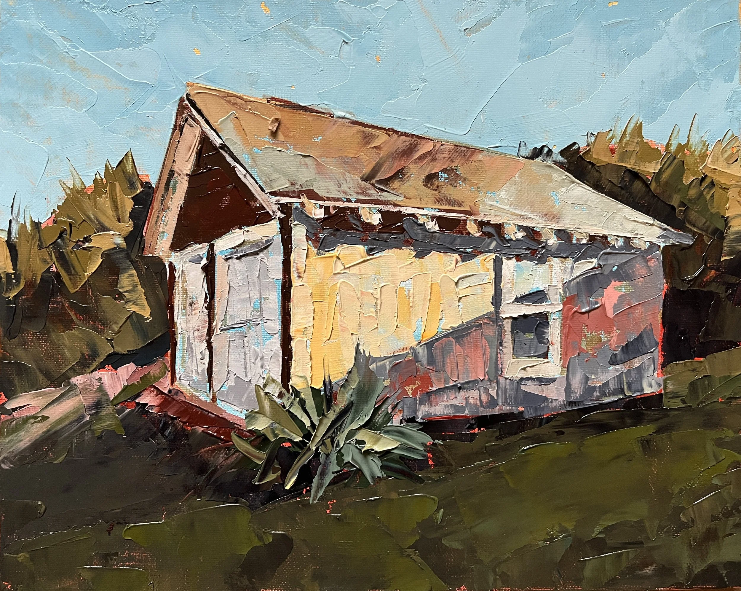 barn with shadow