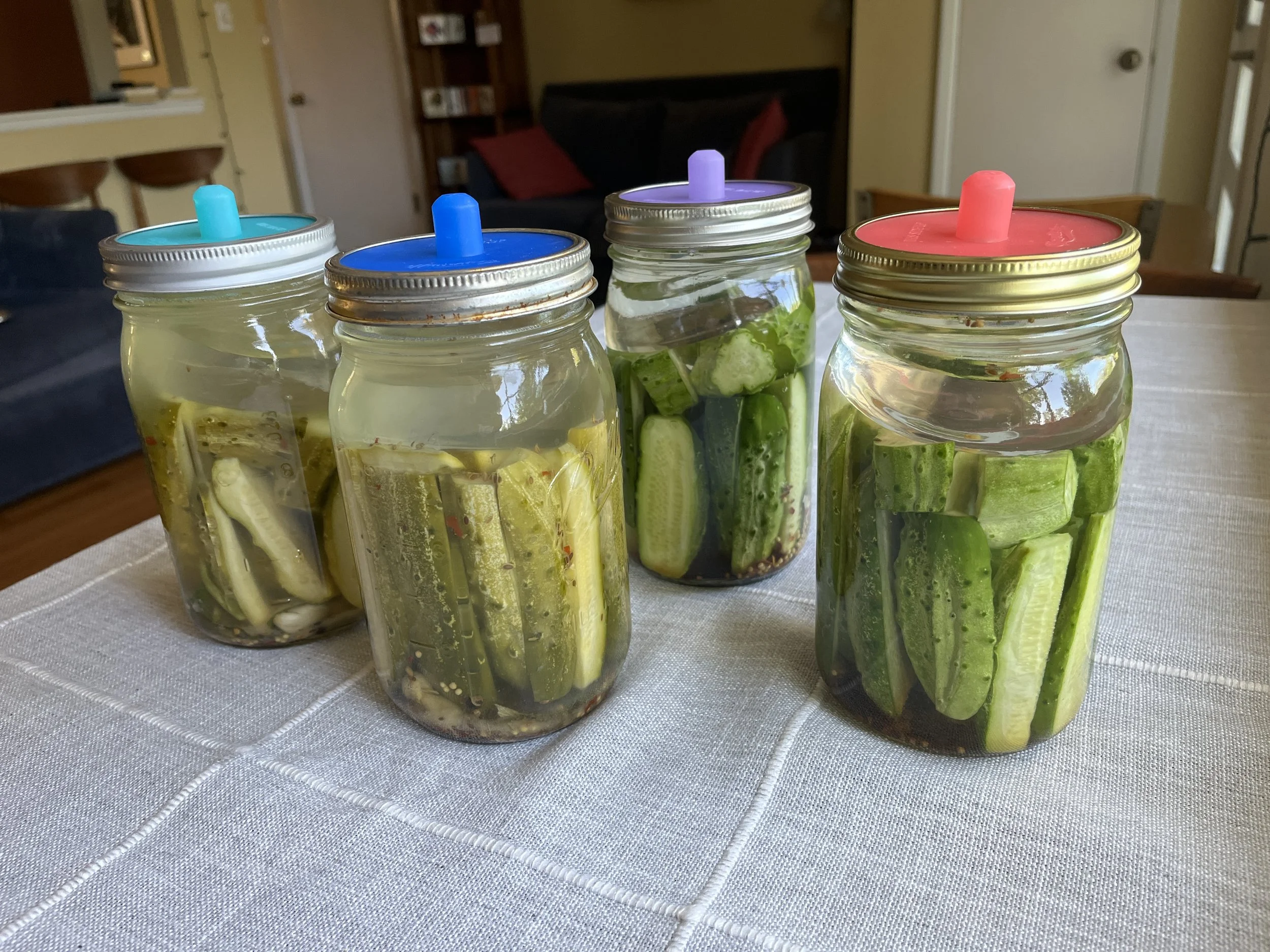4 jars of pickles