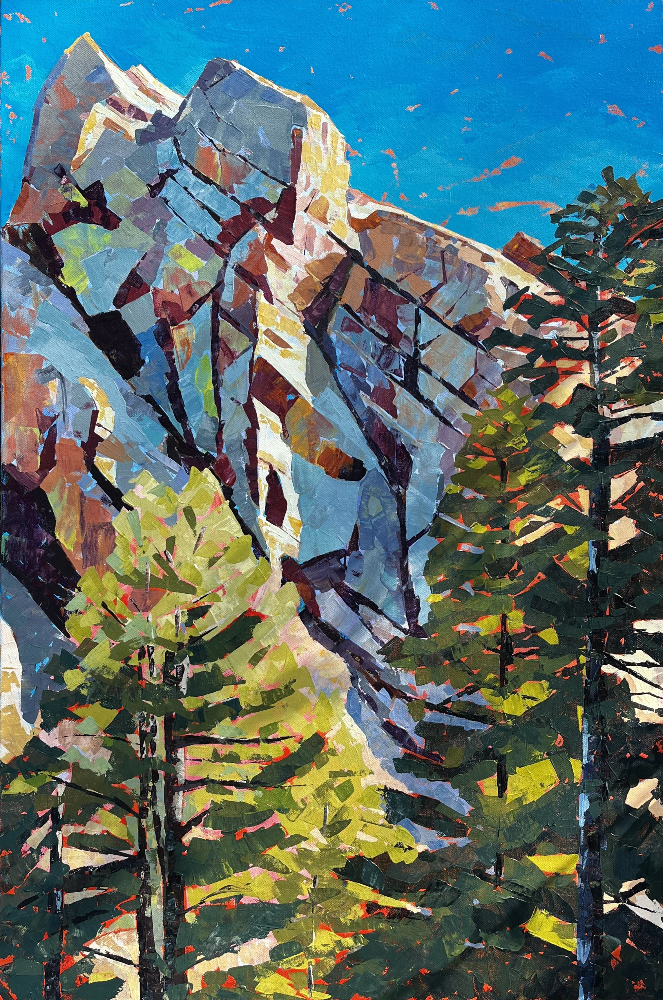 Painting of cliffs