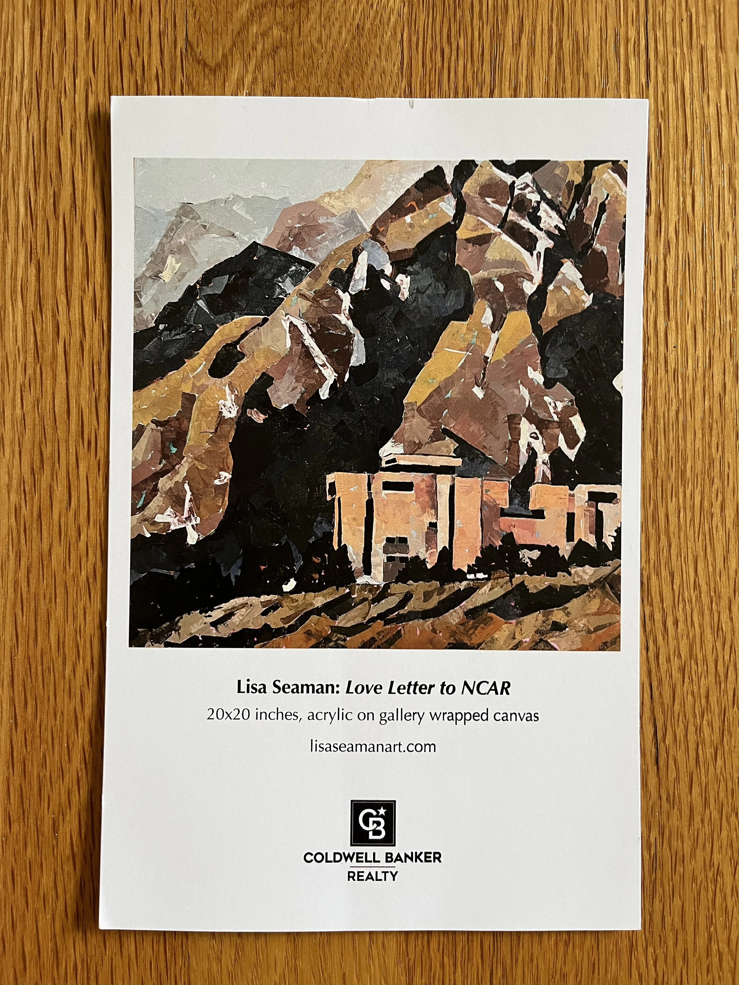 Postcard showing NCAR painting